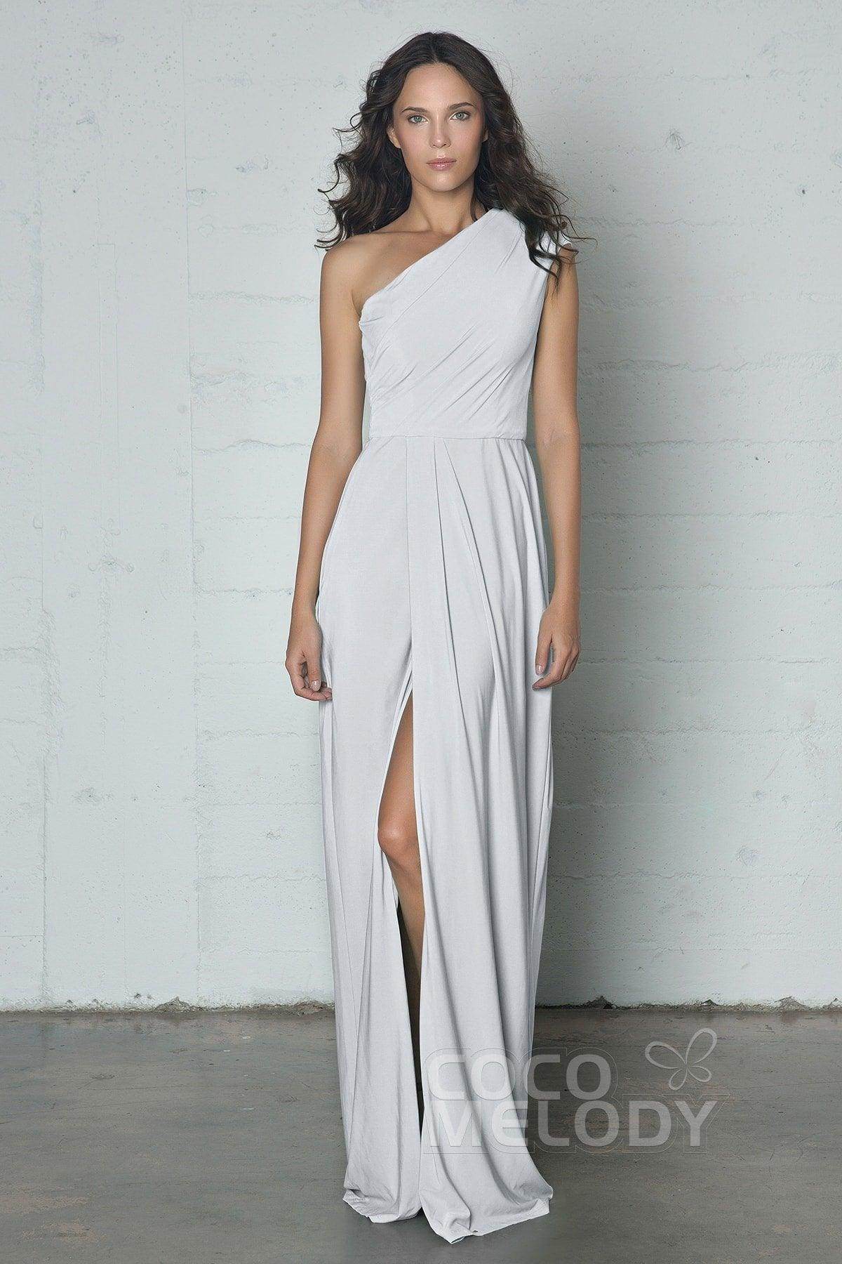 Sheath-Column Floor Length Knitted Fabric Dress COZF17010