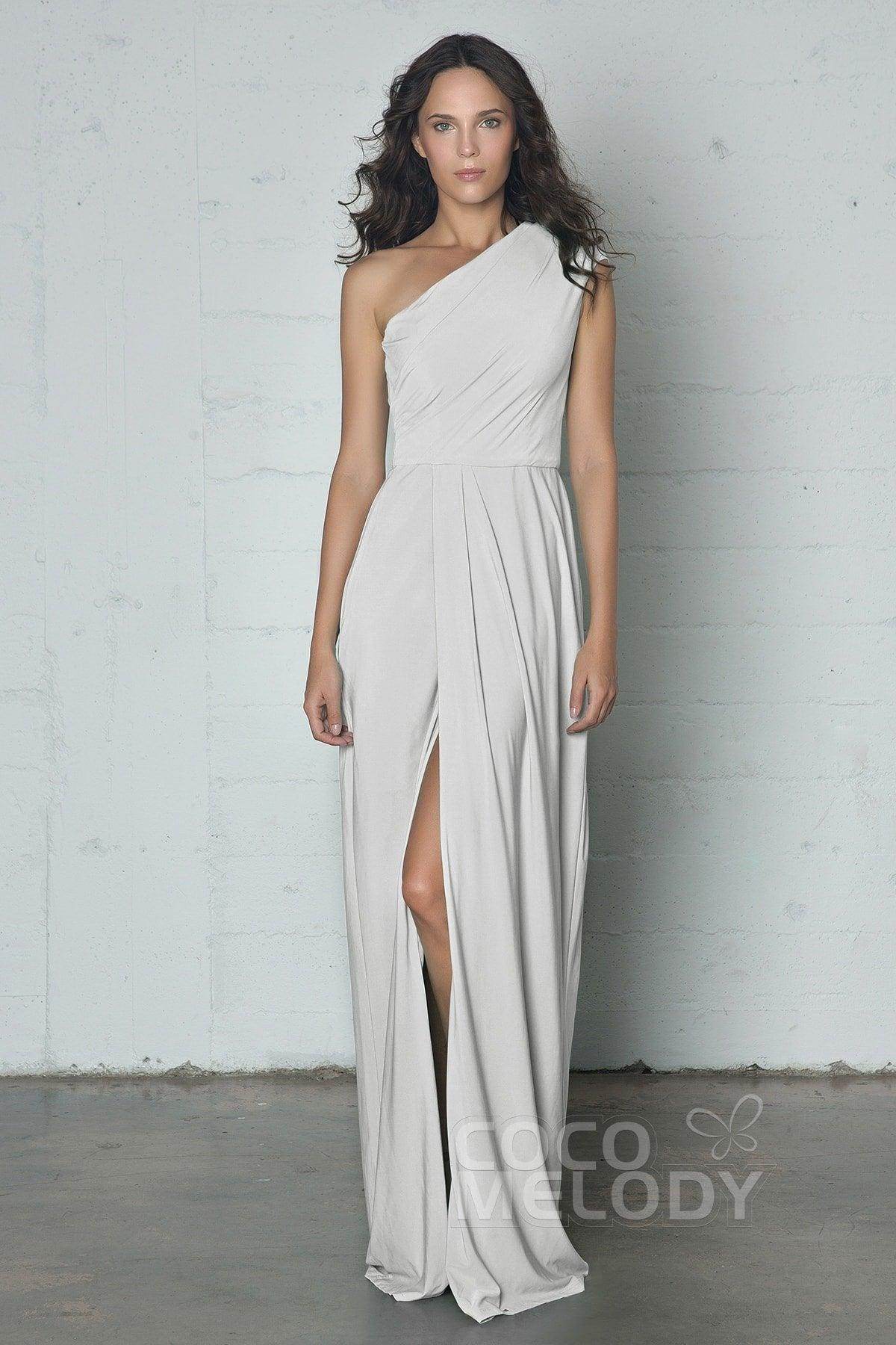 Sheath-Column Floor Length Knitted Fabric Dress COZF17010