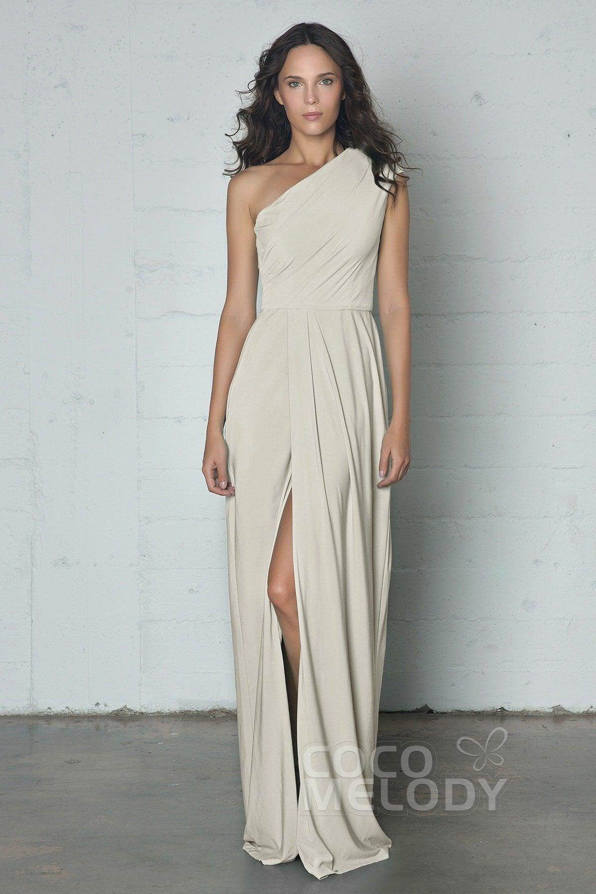 Sheath-Column Floor Length Knitted Fabric Dress COZF17010