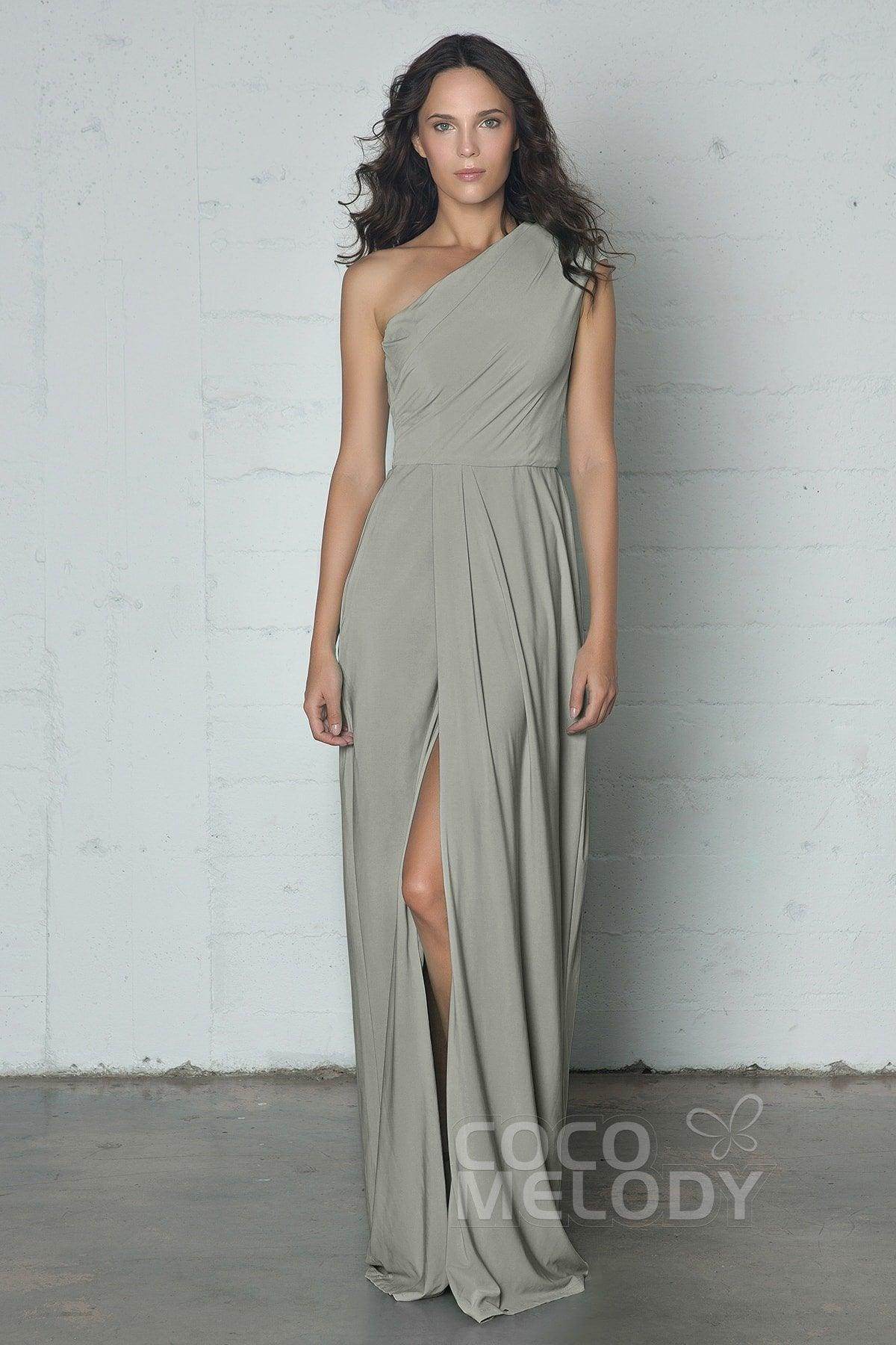 Sheath-Column Floor Length Knitted Fabric Dress COZF17010