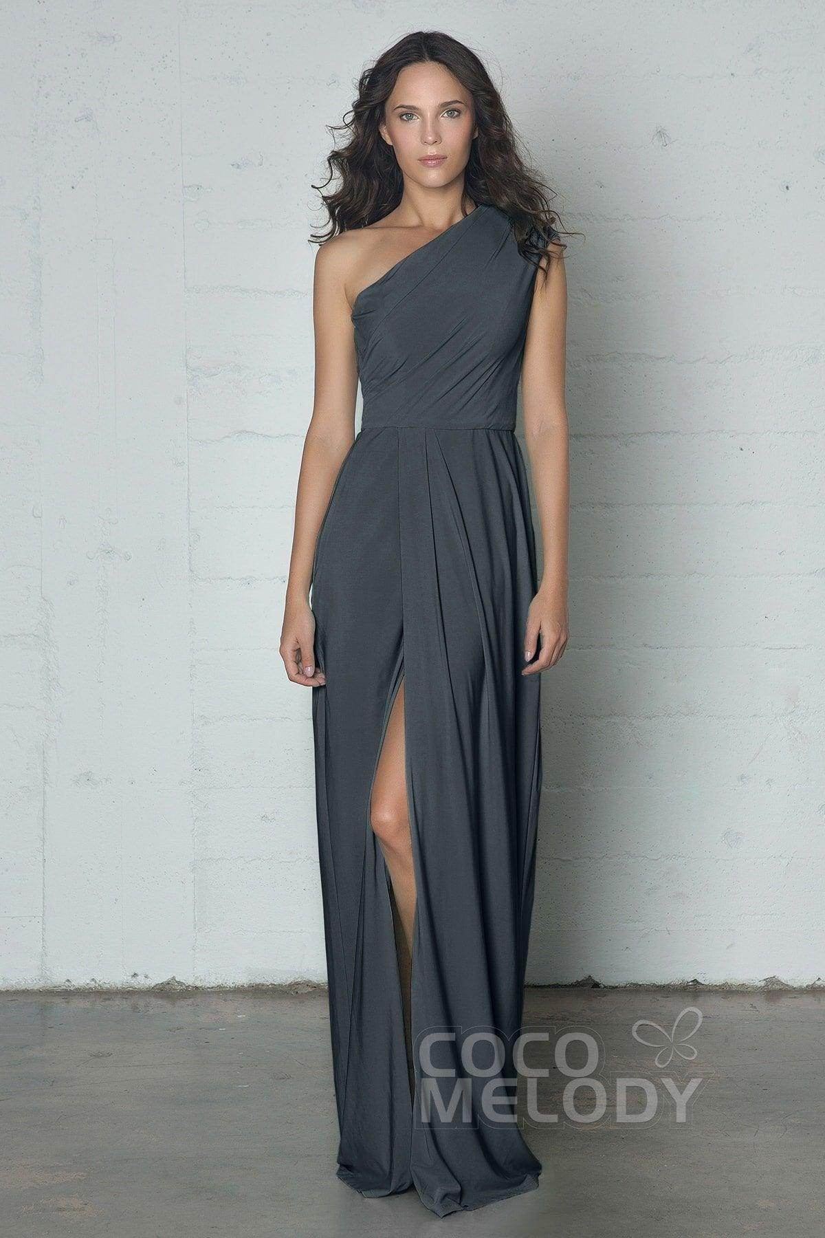 Sheath-Column Floor Length Knitted Fabric Dress COZF17010