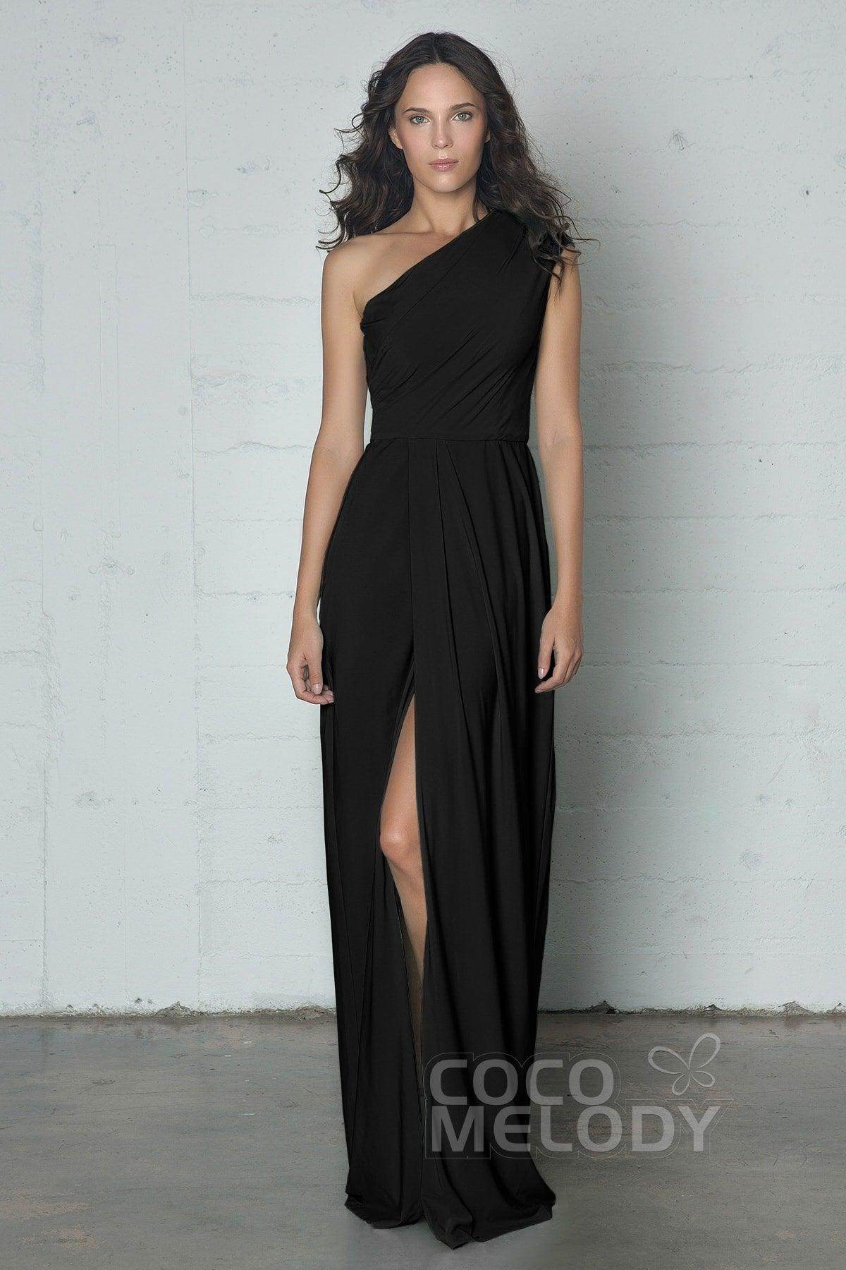 Sheath-Column Floor Length Knitted Fabric Dress COZF17010