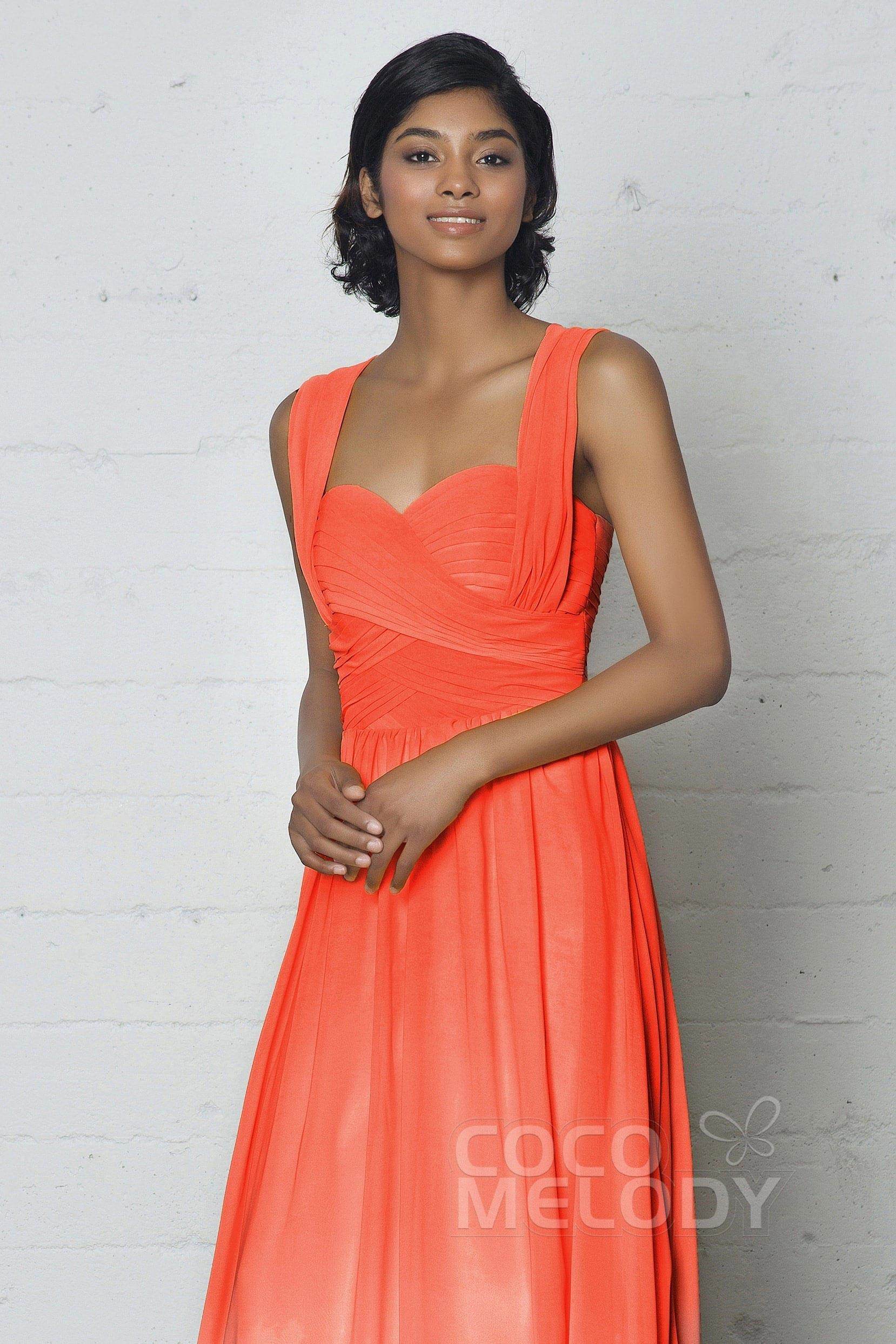 Sheath-Column Floor Length Chiffon Ombre Dress COZF17011