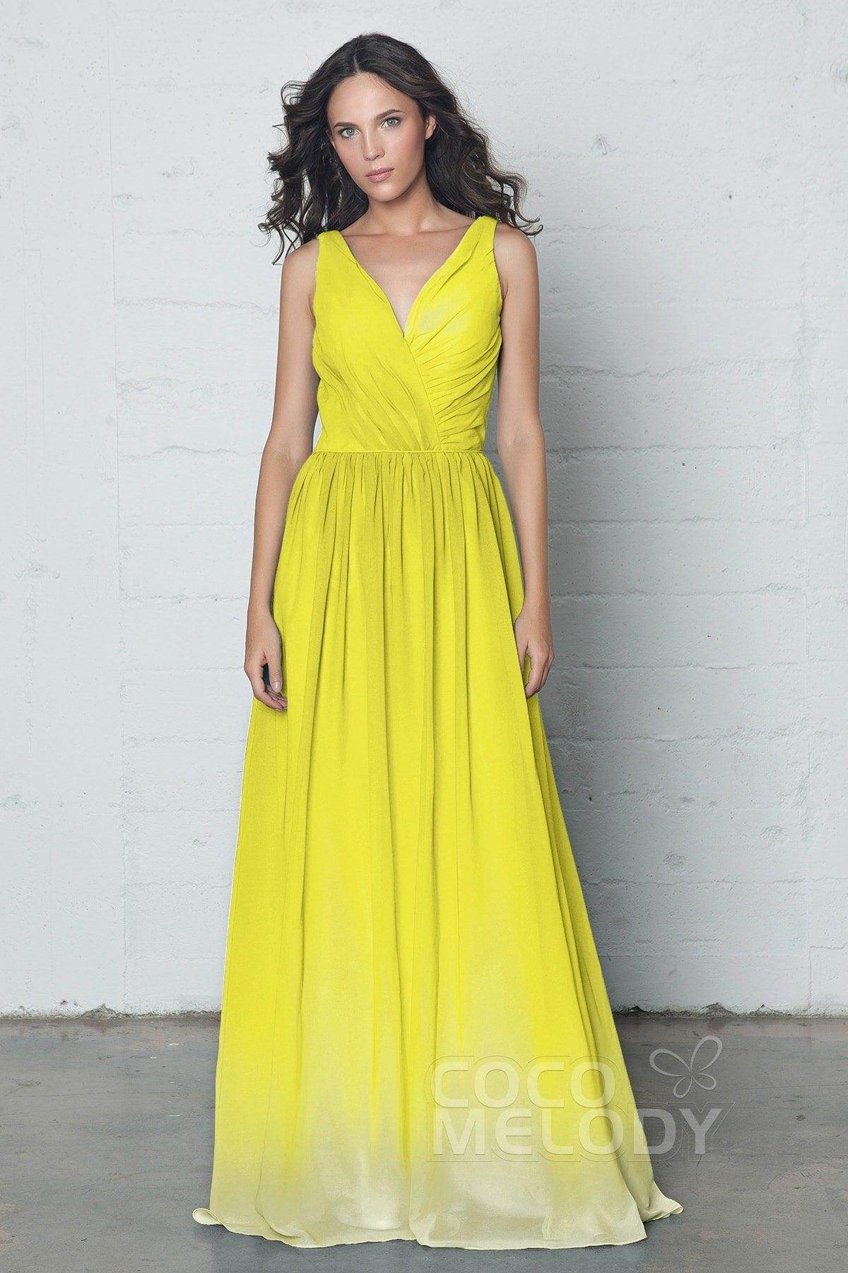 Sheath-Column Floor Length Chiffon Ombre Dress COZF17014