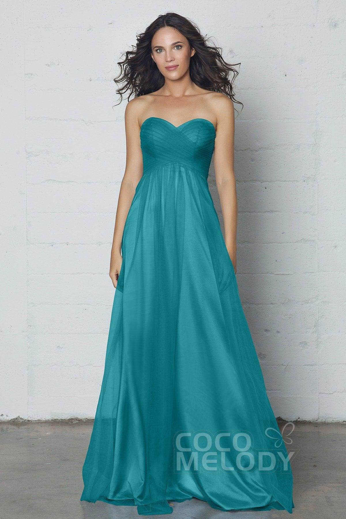 Sheath-Column Floor Length Tulle Dress COZF17016