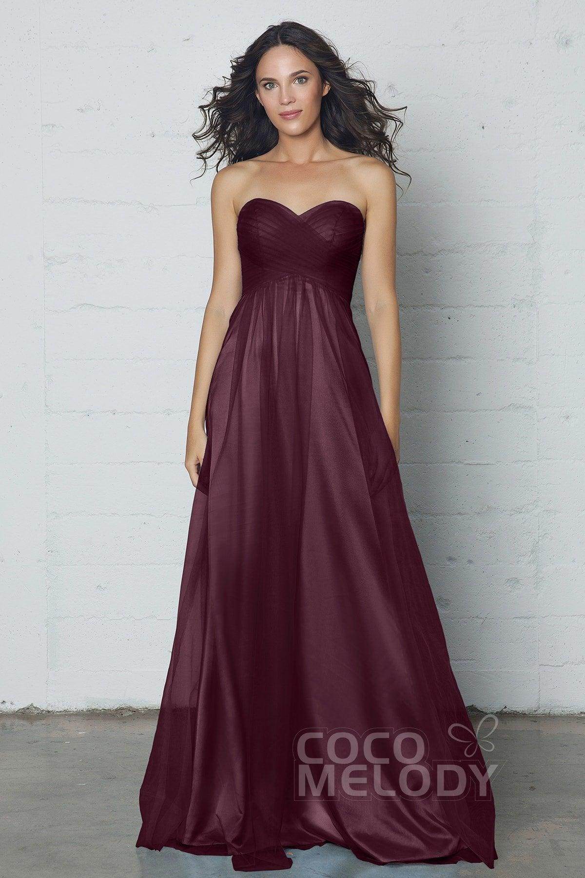 Sheath-Column Floor Length Tulle Dress COZF17016
