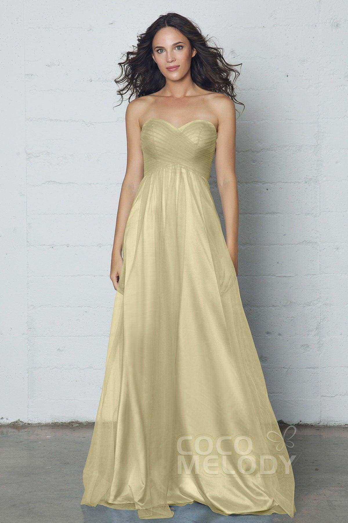 Sheath-Column Floor Length Tulle Dress COZF17016