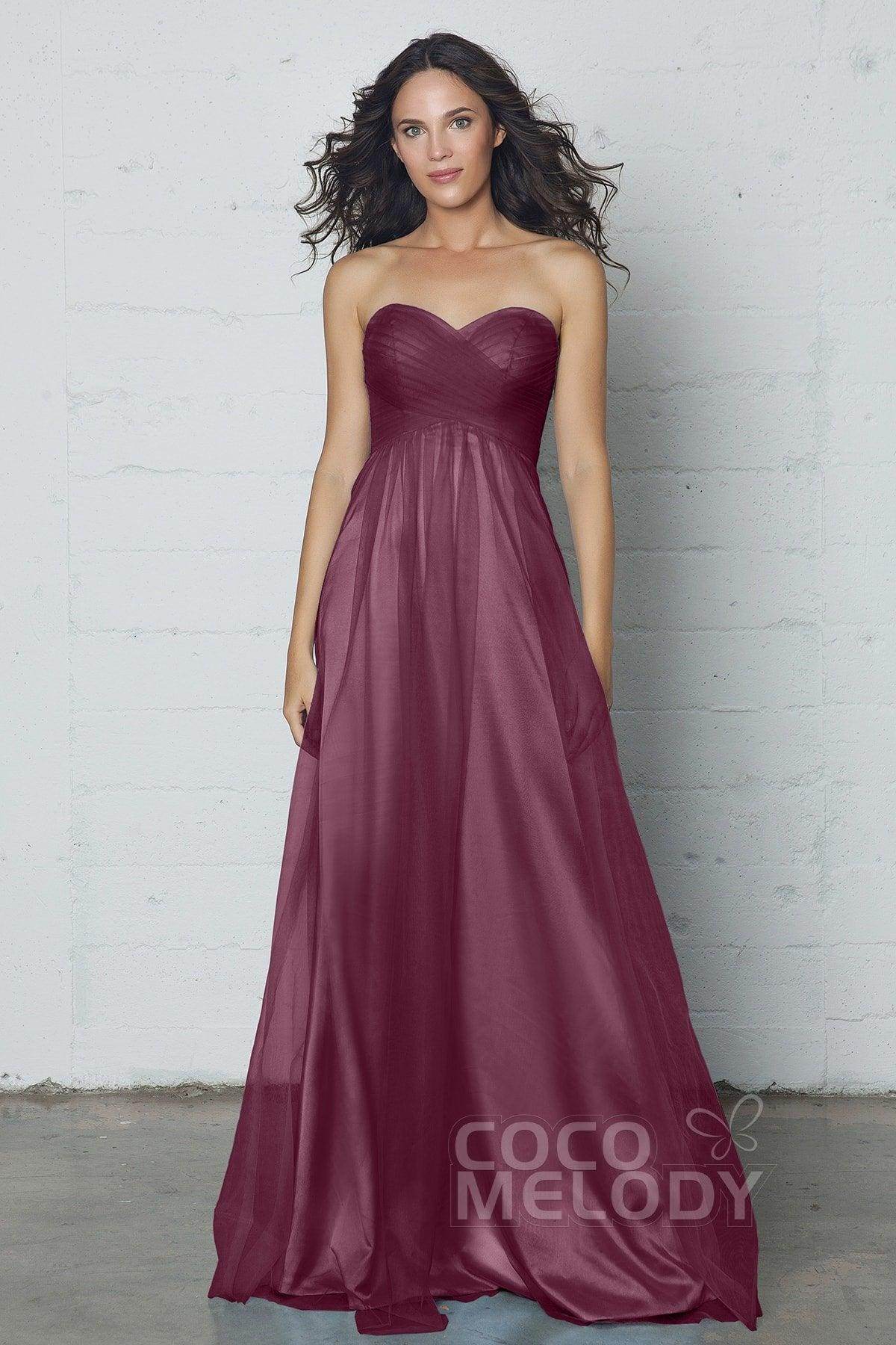 Sheath-Column Floor Length Tulle Dress COZF17016