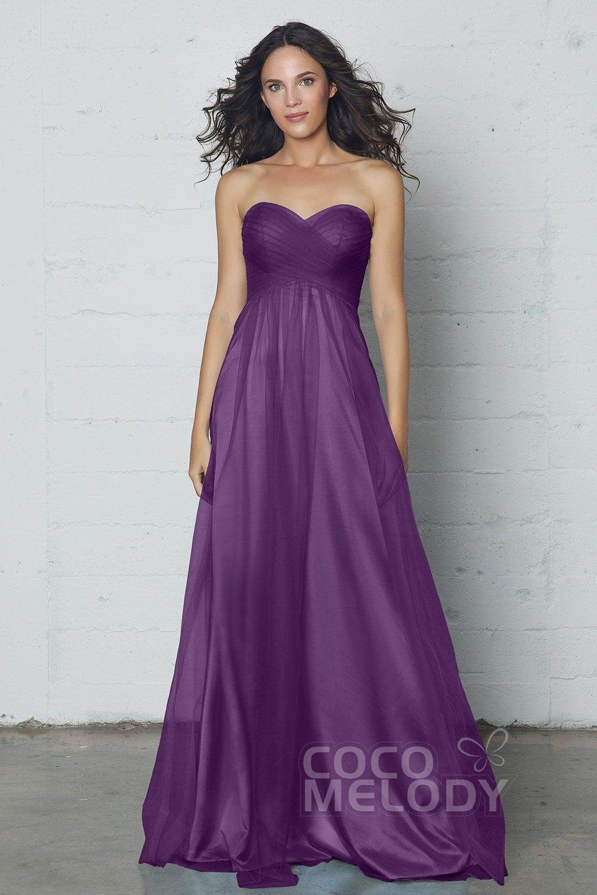 Sheath-Column Floor Length Tulle Dress COZF17016