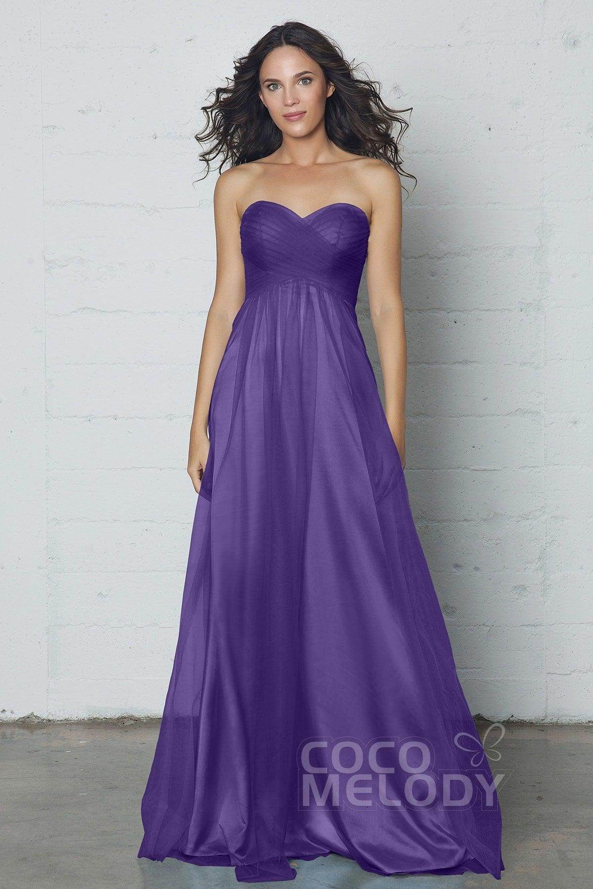 Sheath-Column Floor Length Tulle Dress COZF17016