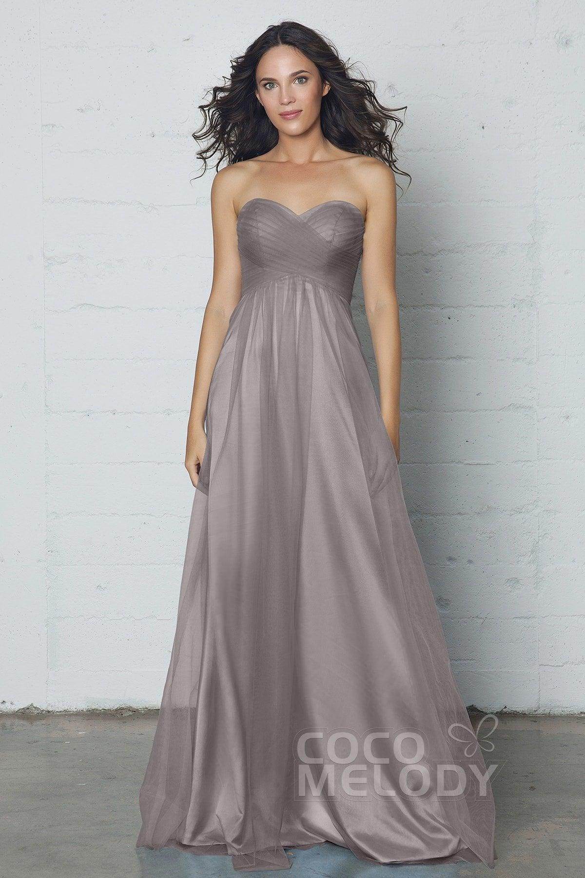 Sheath-Column Floor Length Tulle Dress COZF17016