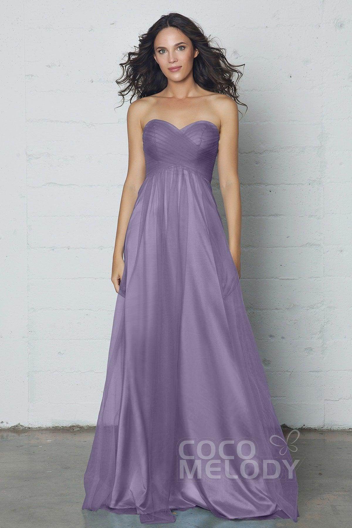 Sheath-Column Floor Length Tulle Dress COZF17016