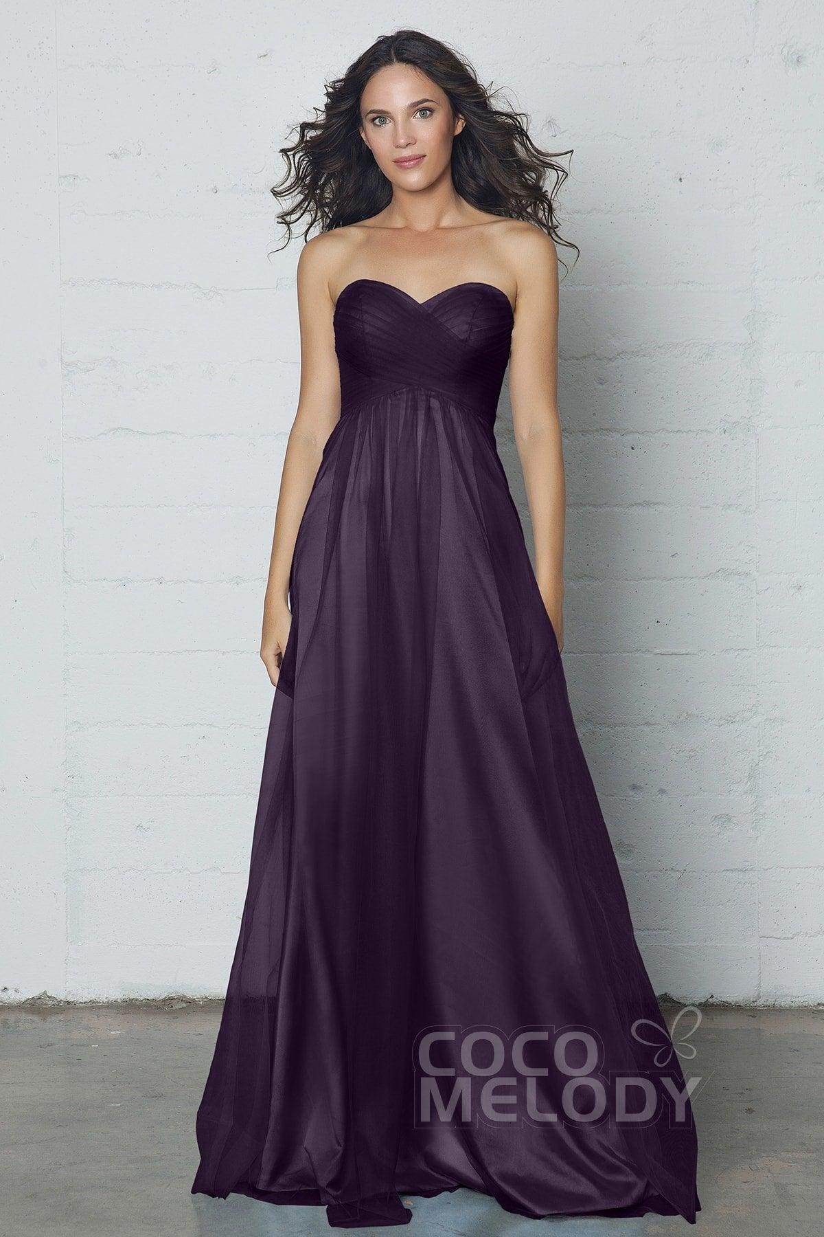 Sheath-Column Floor Length Tulle Dress COZF17016