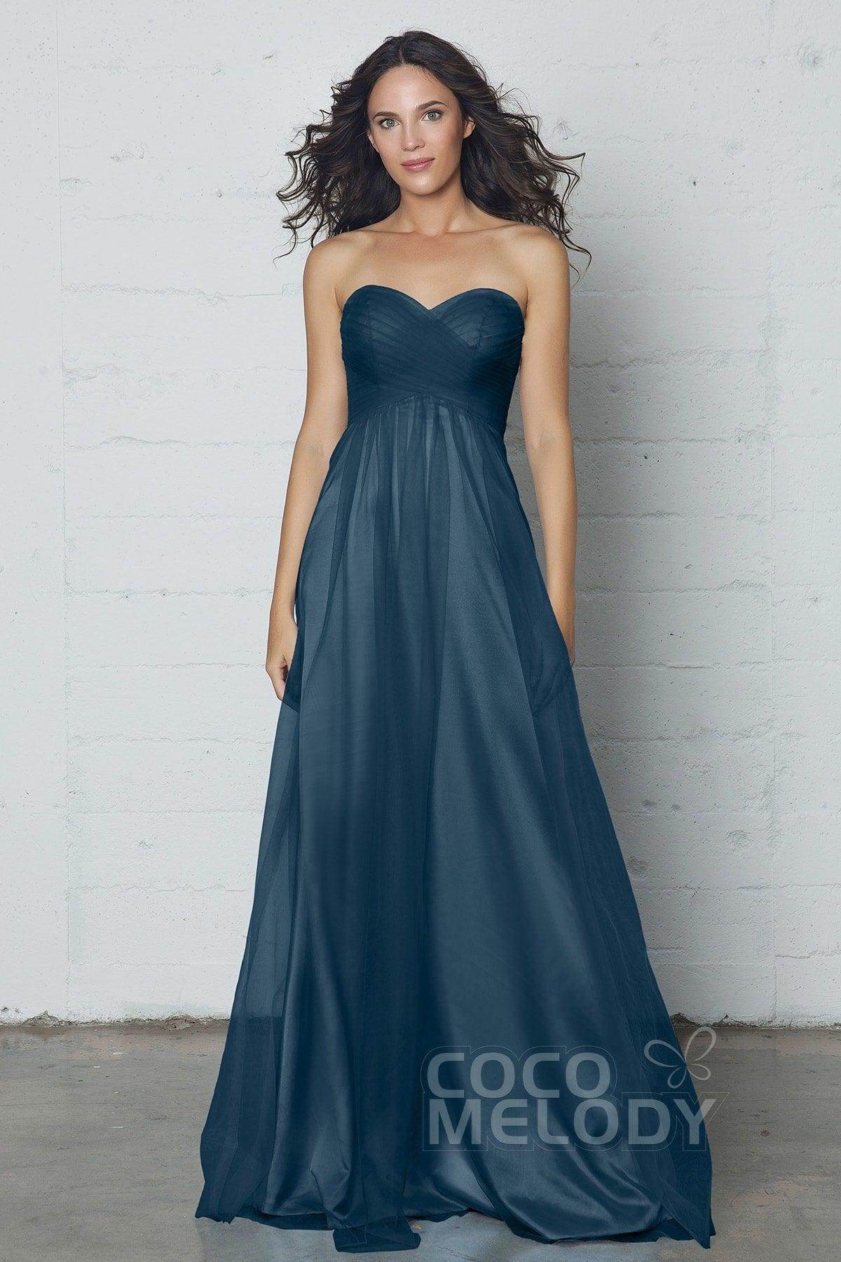 Sheath-Column Floor Length Tulle Dress COZF17016