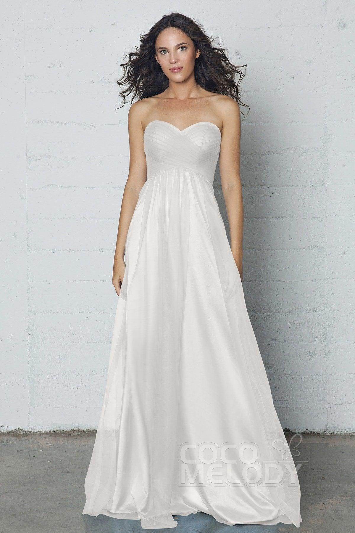 Sheath-Column Floor Length Tulle Dress COZF17016