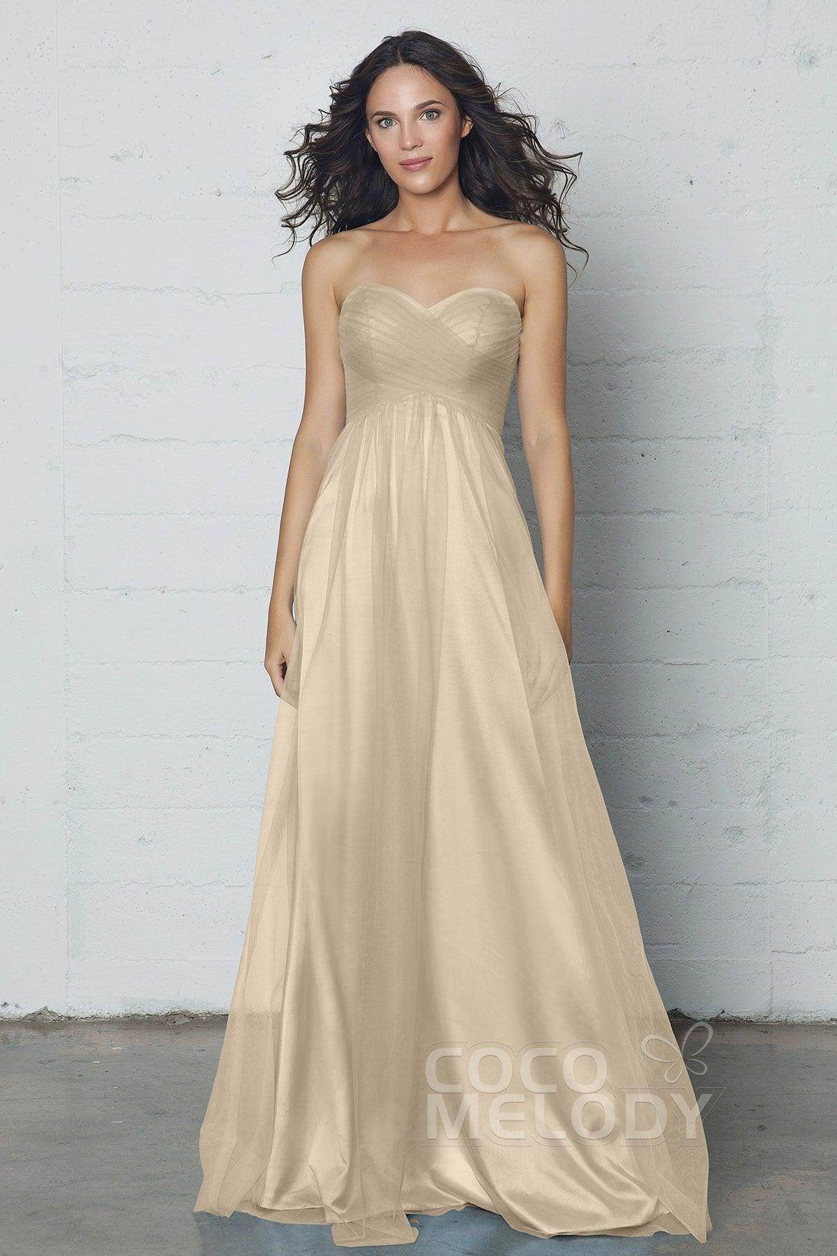 Sheath-Column Floor Length Tulle Dress COZF17016