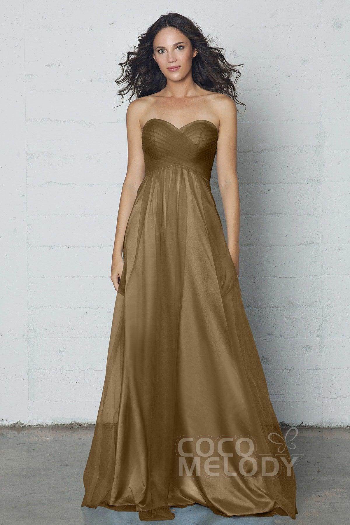 Sheath-Column Floor Length Tulle Dress COZF17016