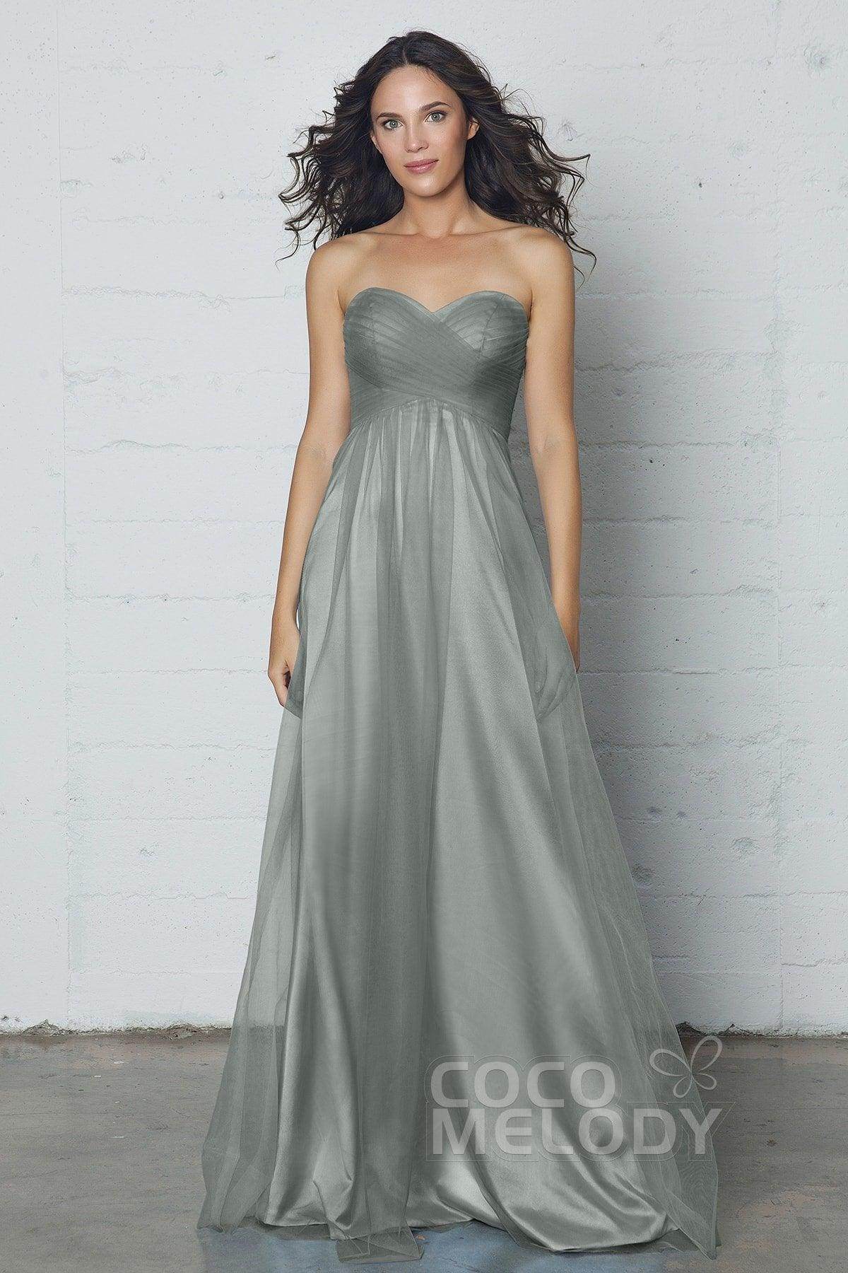 Sheath-Column Floor Length Tulle Dress COZF17016