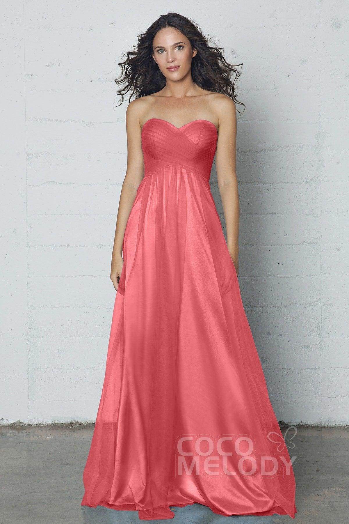 Sheath-Column Floor Length Tulle Dress COZF17016