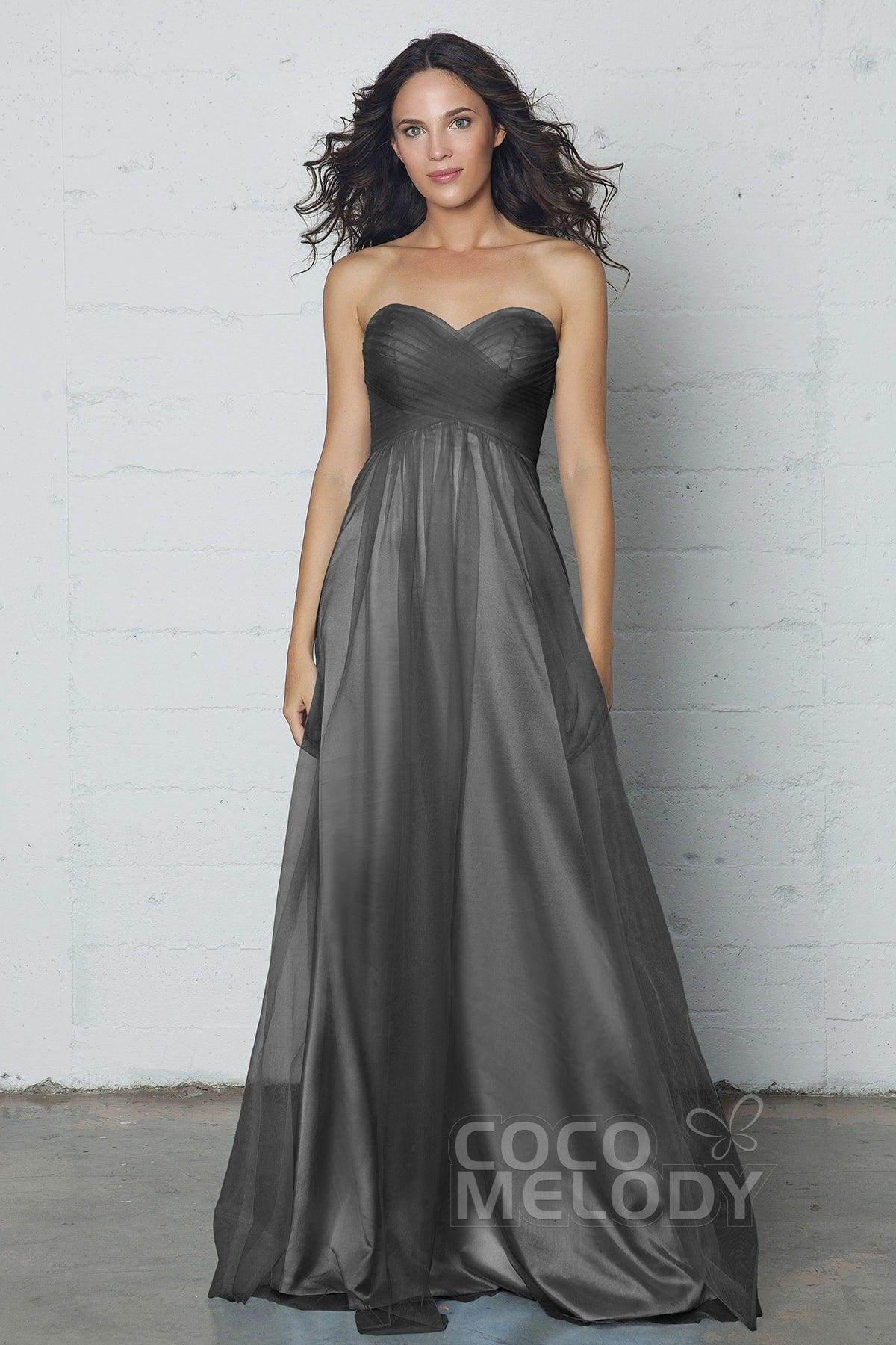 Sheath-Column Floor Length Tulle Dress COZF17016
