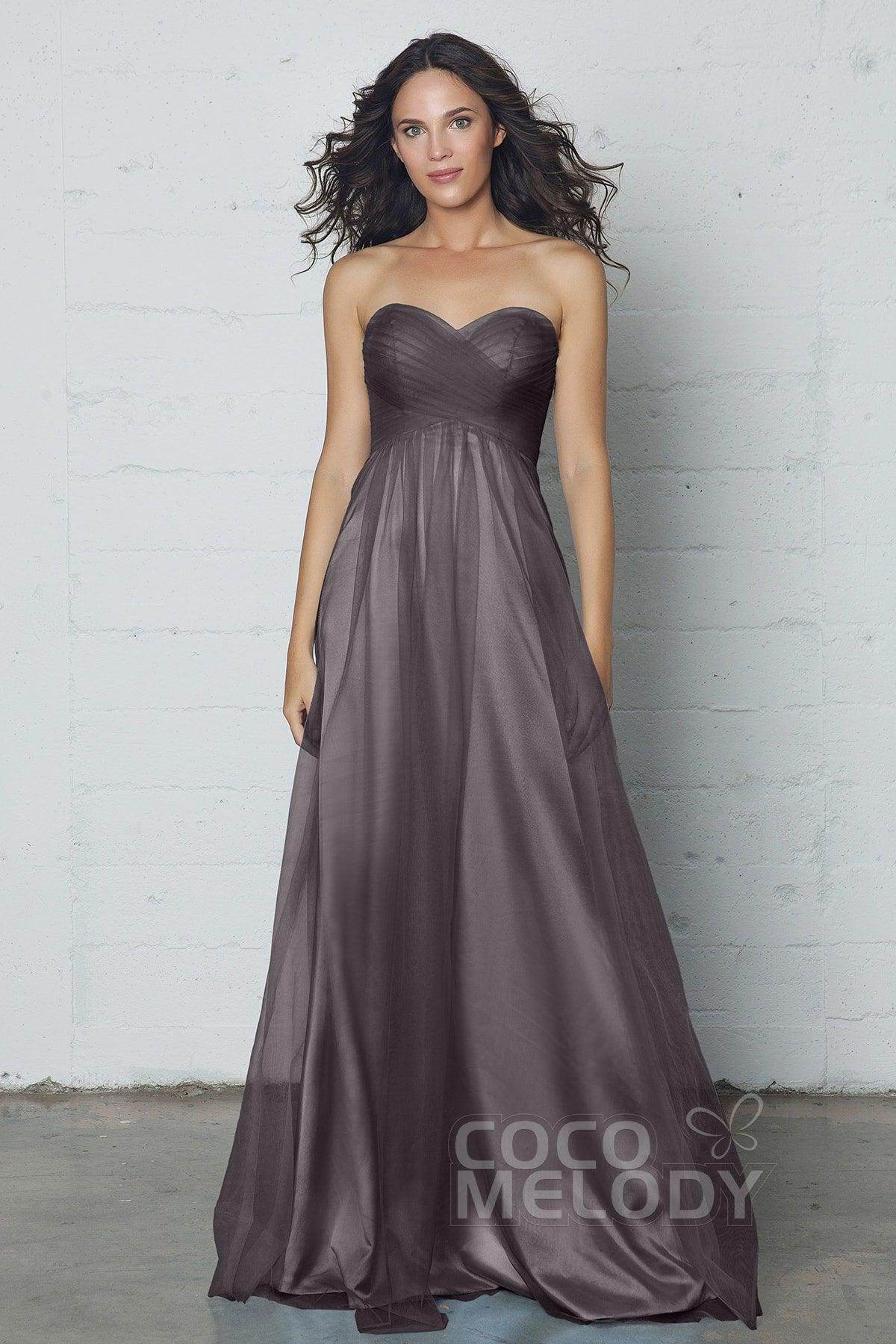 Sheath-Column Floor Length Tulle Dress COZF17016
