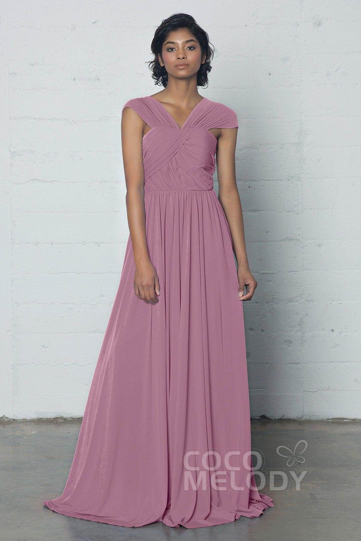Sheath-Column Floor Length Knitted Fabric Dress COZF17017