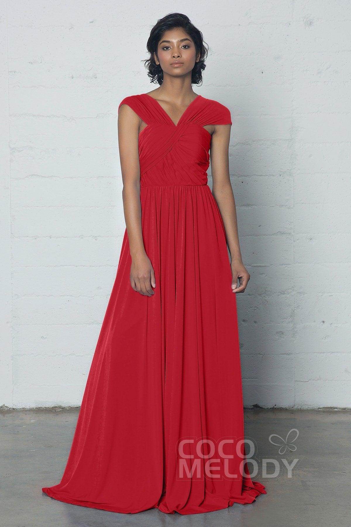 Sheath-Column Floor Length Knitted Fabric Dress COZF17017