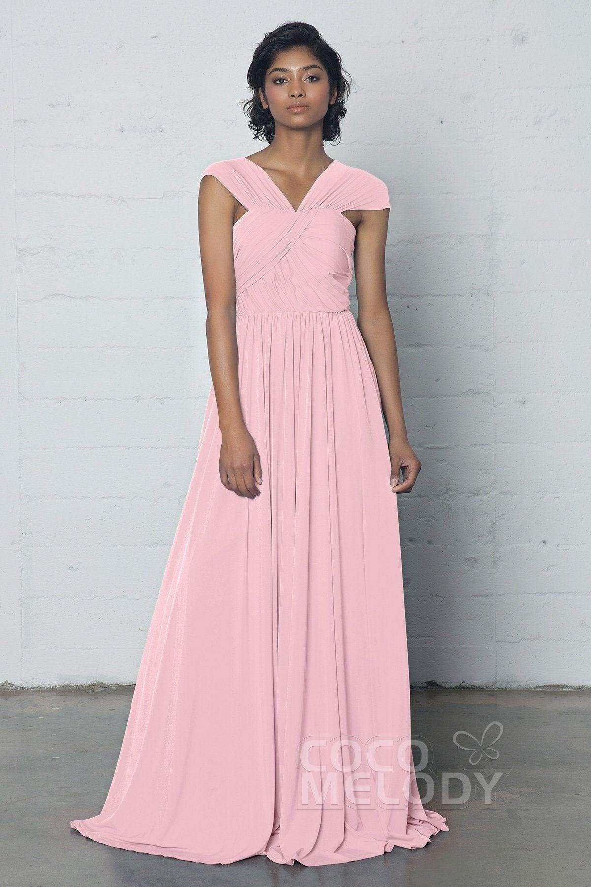 Sheath-Column Floor Length Knitted Fabric Dress COZF17017