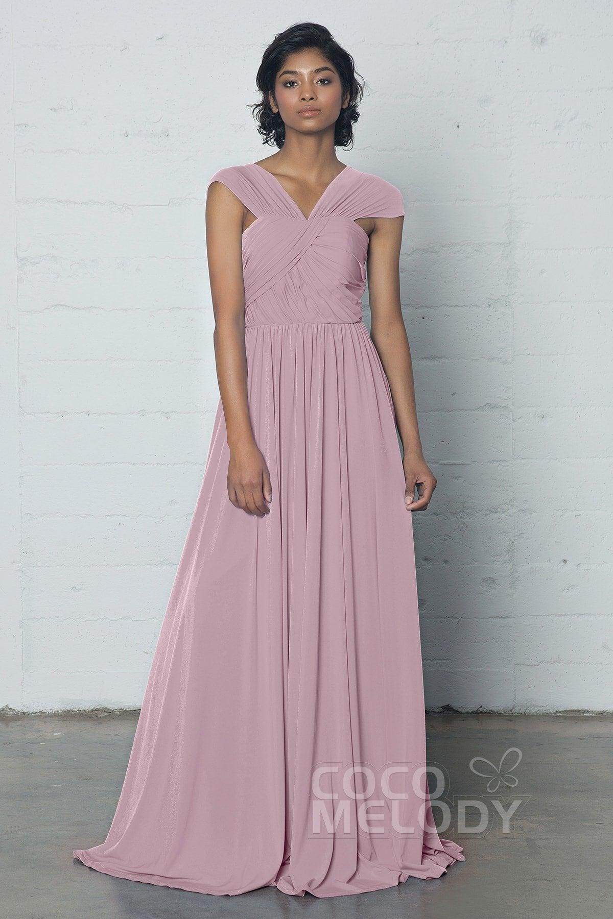 Sheath-Column Floor Length Knitted Fabric Dress COZF17017