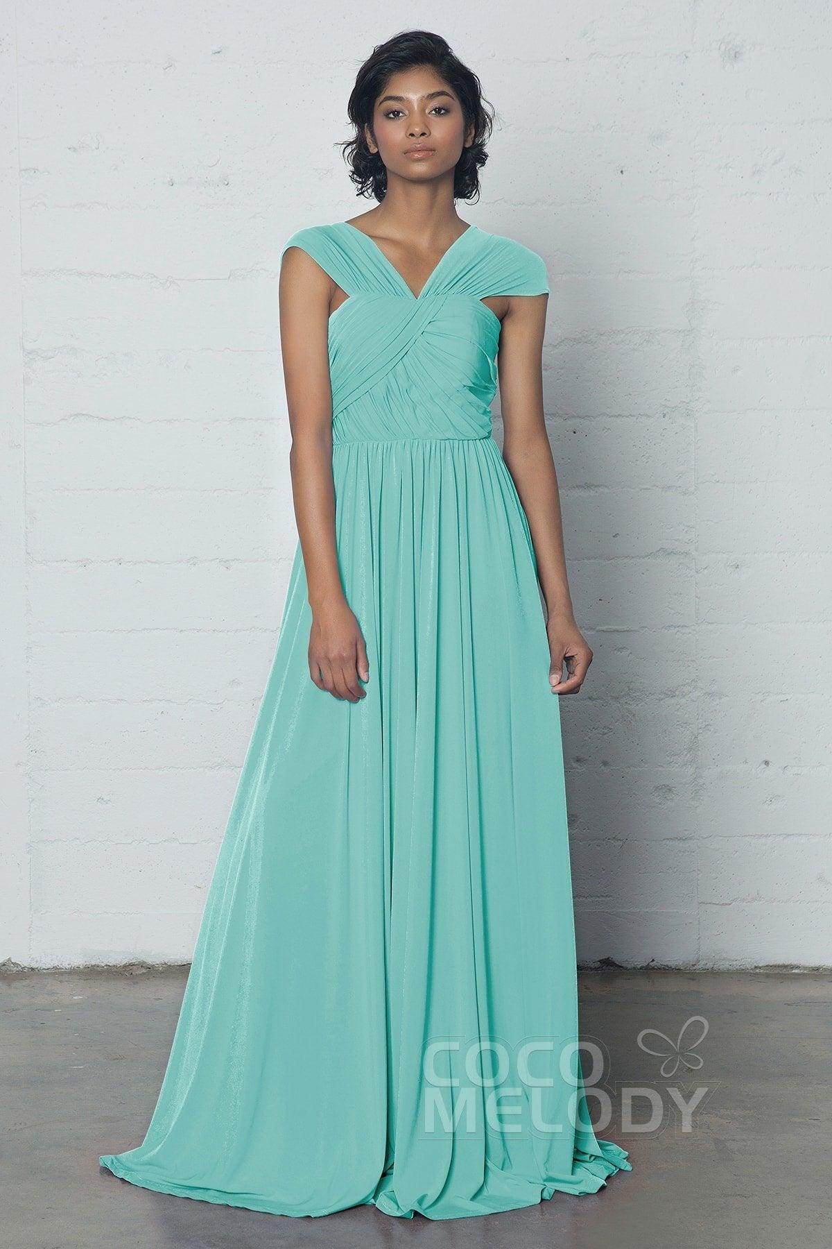 Sheath-Column Floor Length Knitted Fabric Dress COZF17017