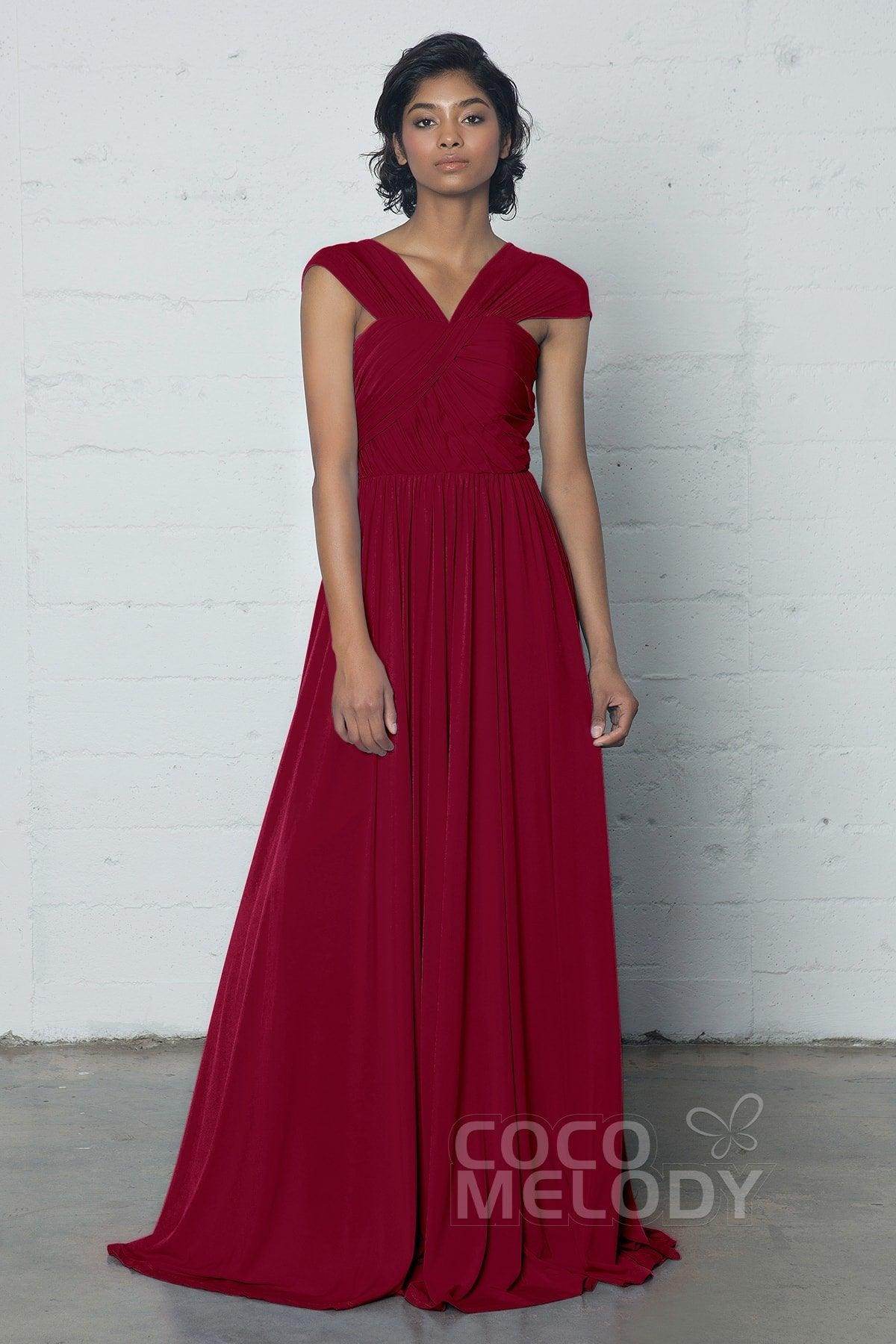 Sheath-Column Floor Length Knitted Fabric Dress COZF17017