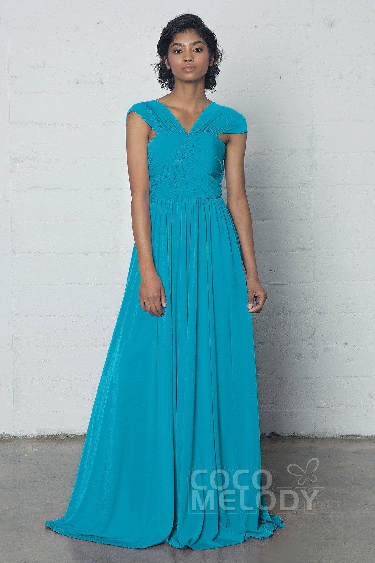 Sheath-Column Floor Length Knitted Fabric Dress COZF17017