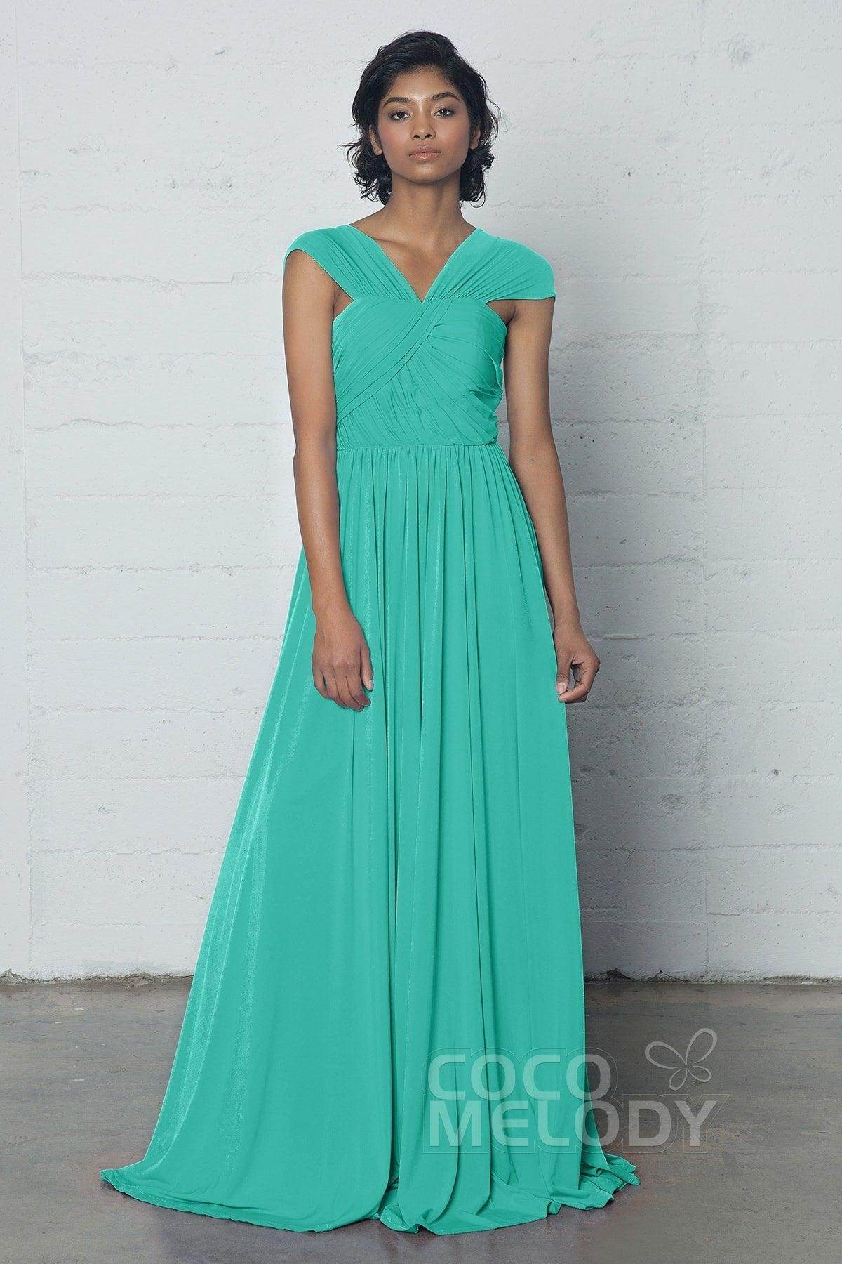 Sheath-Column Floor Length Knitted Fabric Dress COZF17017