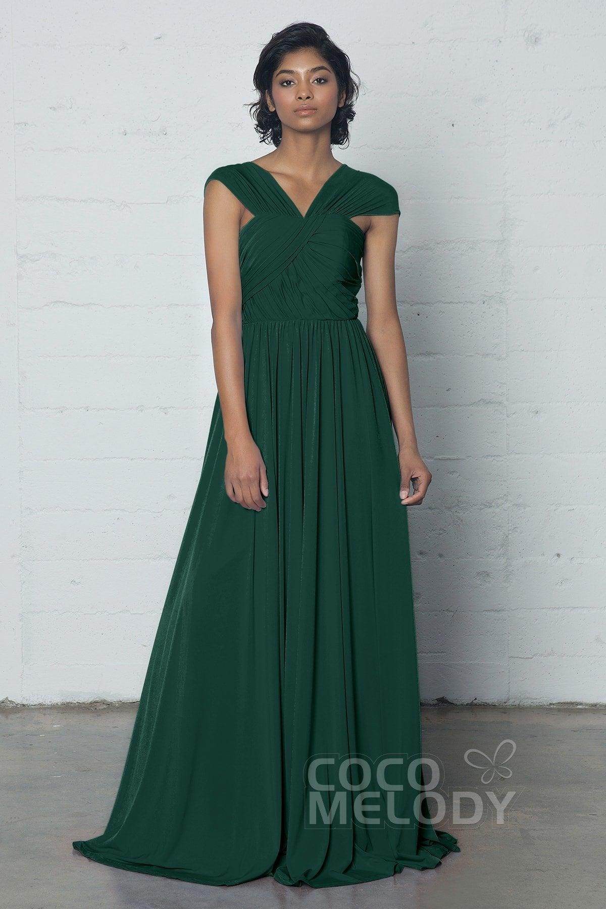 Sheath-Column Floor Length Knitted Fabric Dress COZF17017