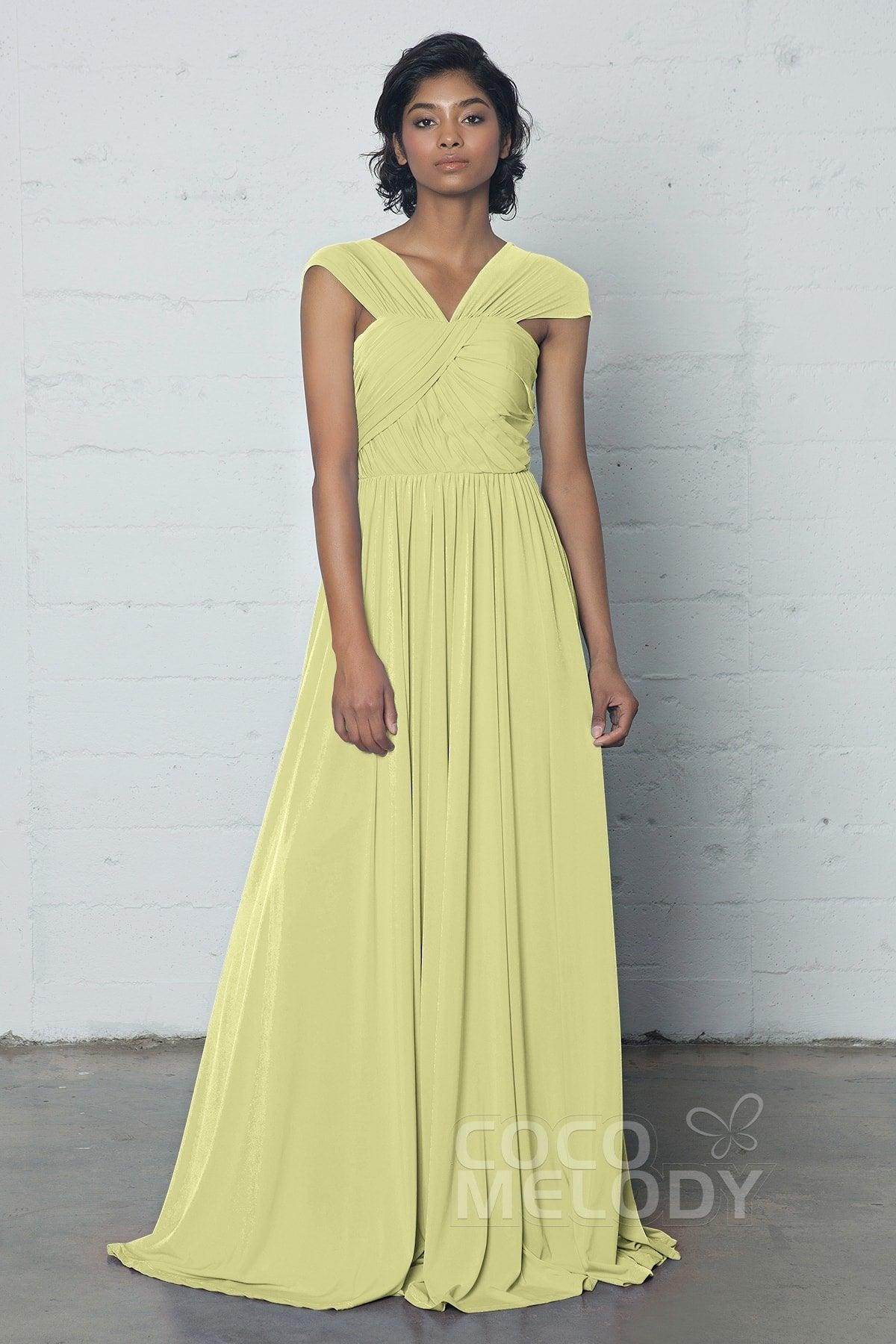 Sheath-Column Floor Length Knitted Fabric Dress COZF17017