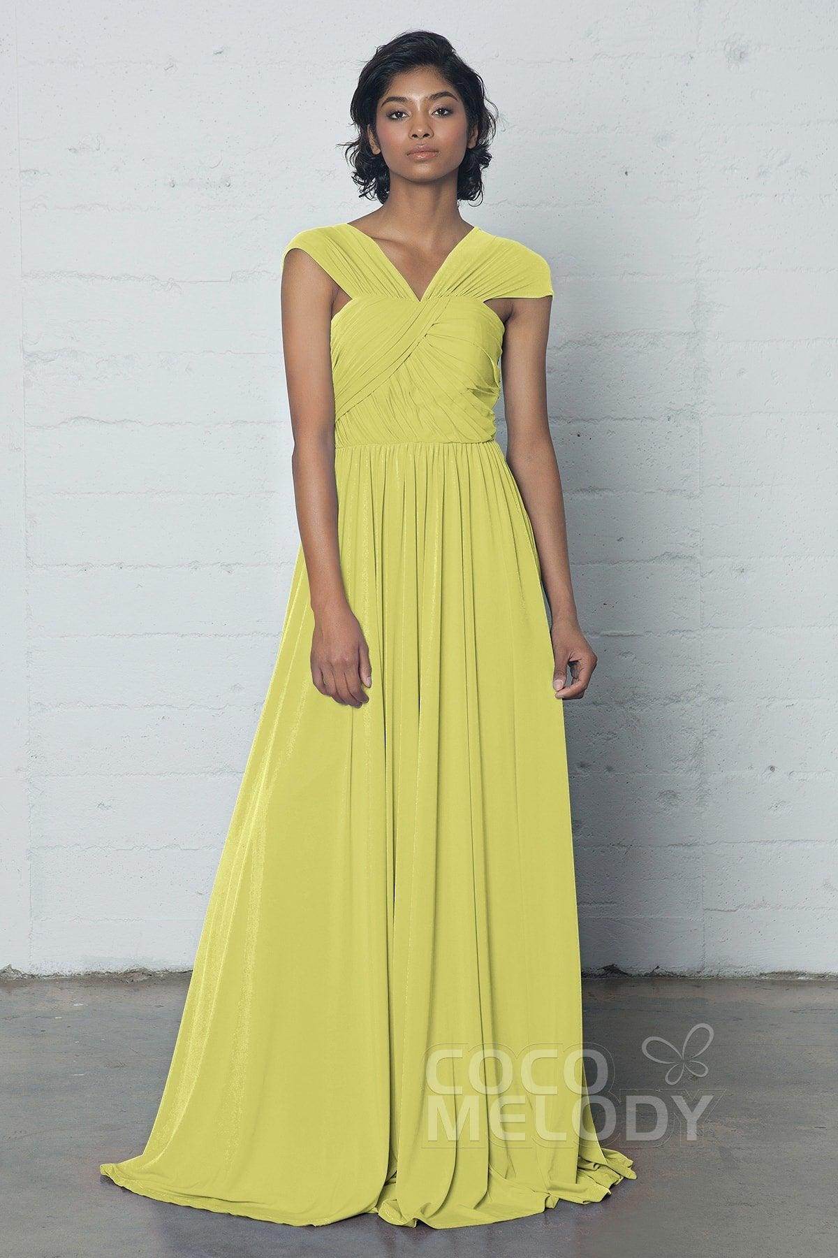 Sheath-Column Floor Length Knitted Fabric Dress COZF17017
