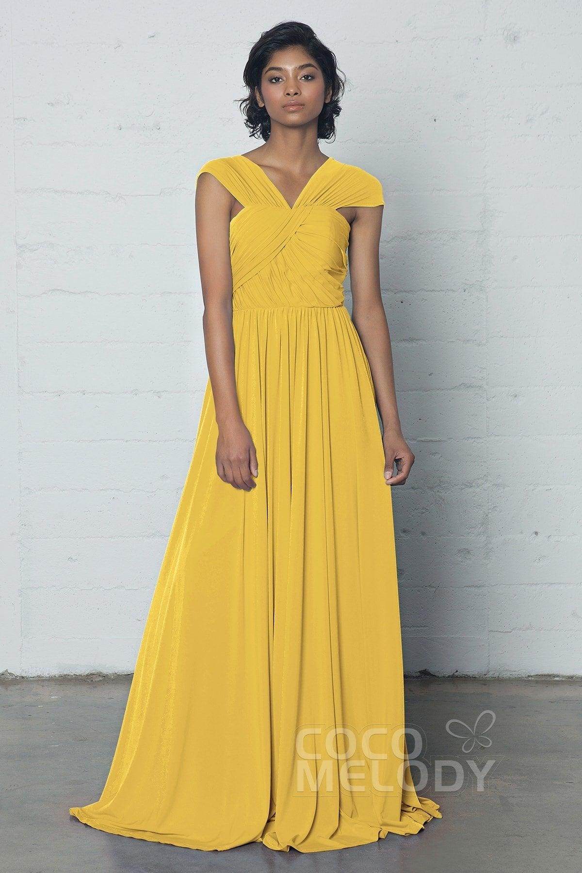 Sheath-Column Floor Length Knitted Fabric Dress COZF17017