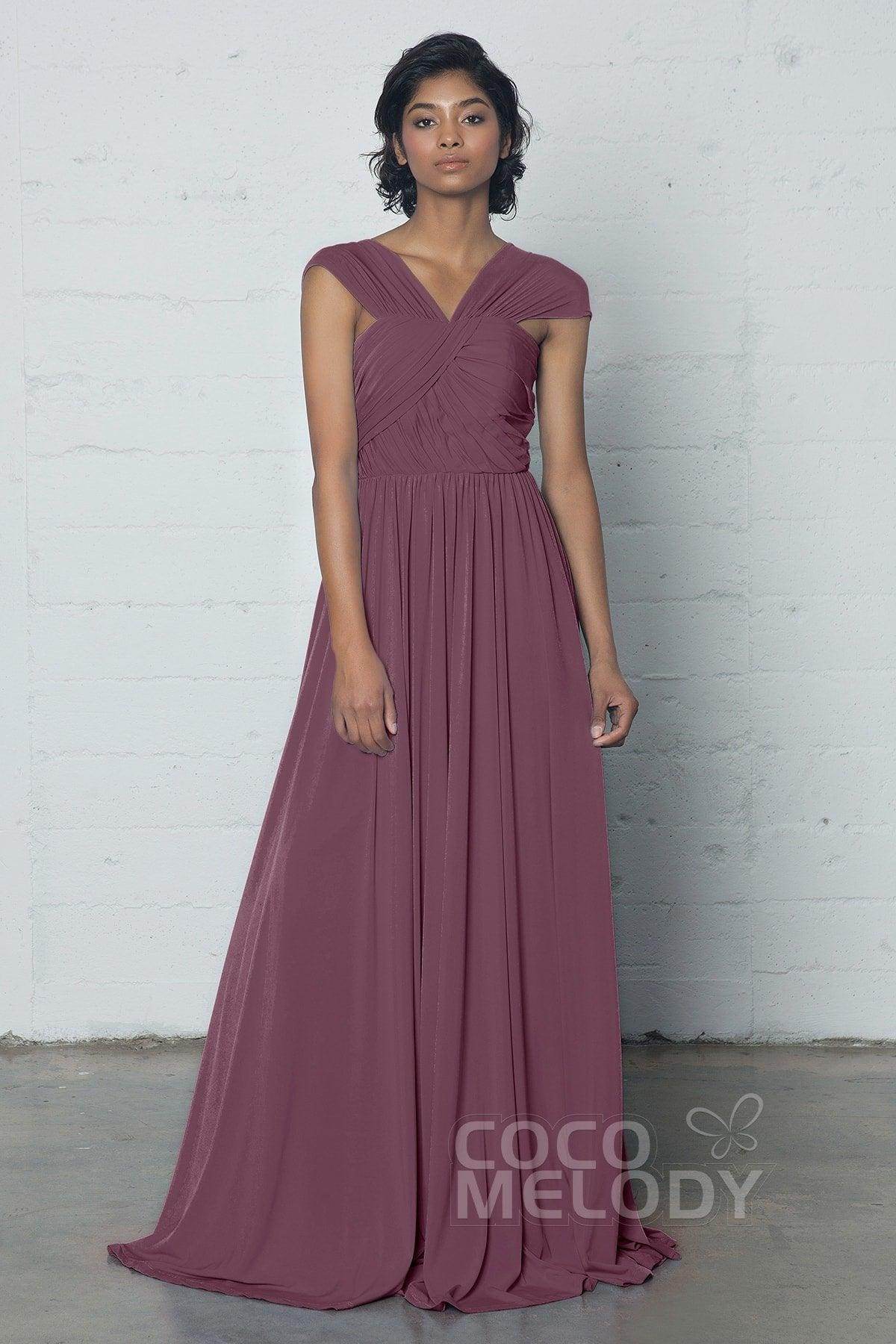 Sheath-Column Floor Length Knitted Fabric Dress COZF17017