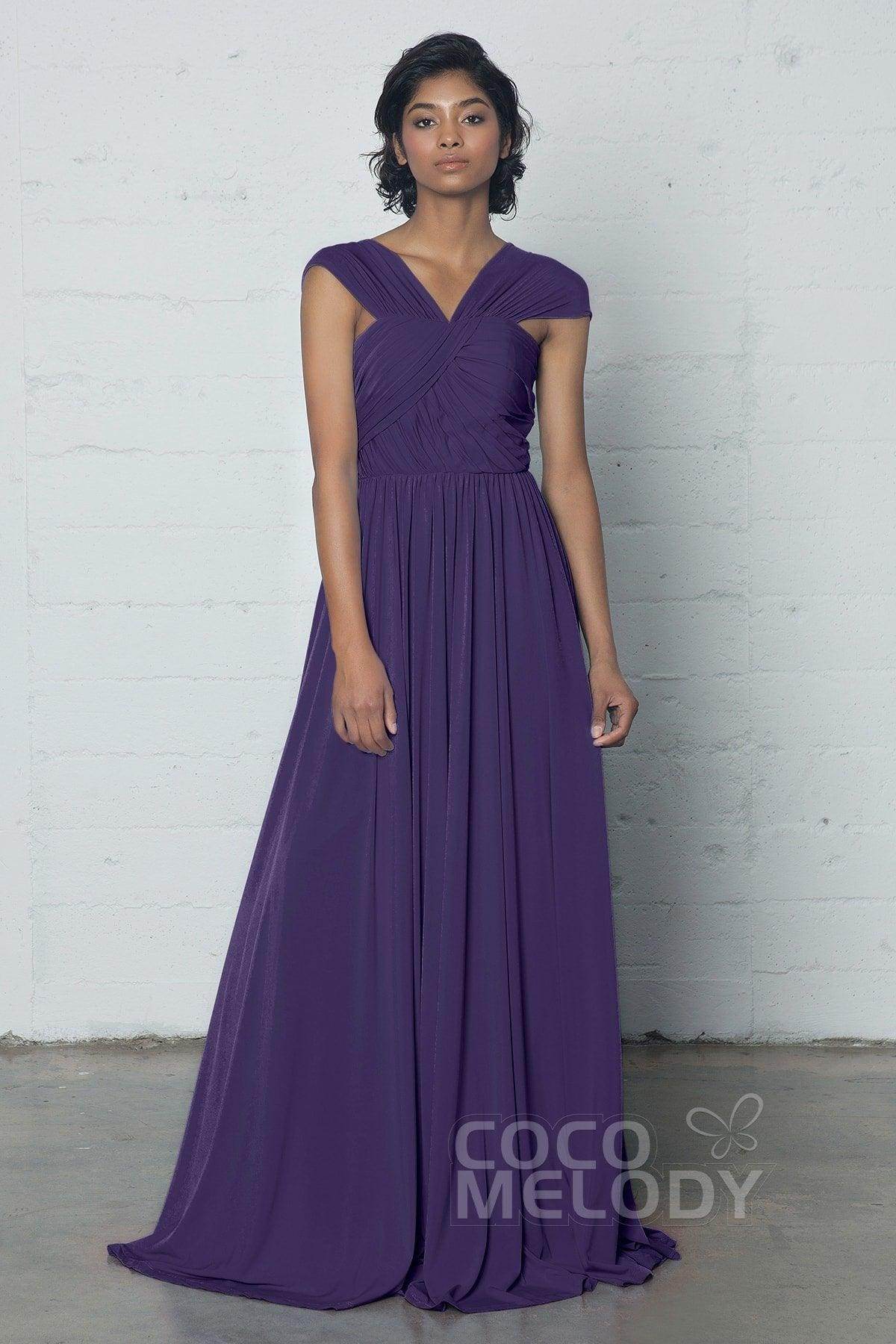 Sheath-Column Floor Length Knitted Fabric Dress COZF17017