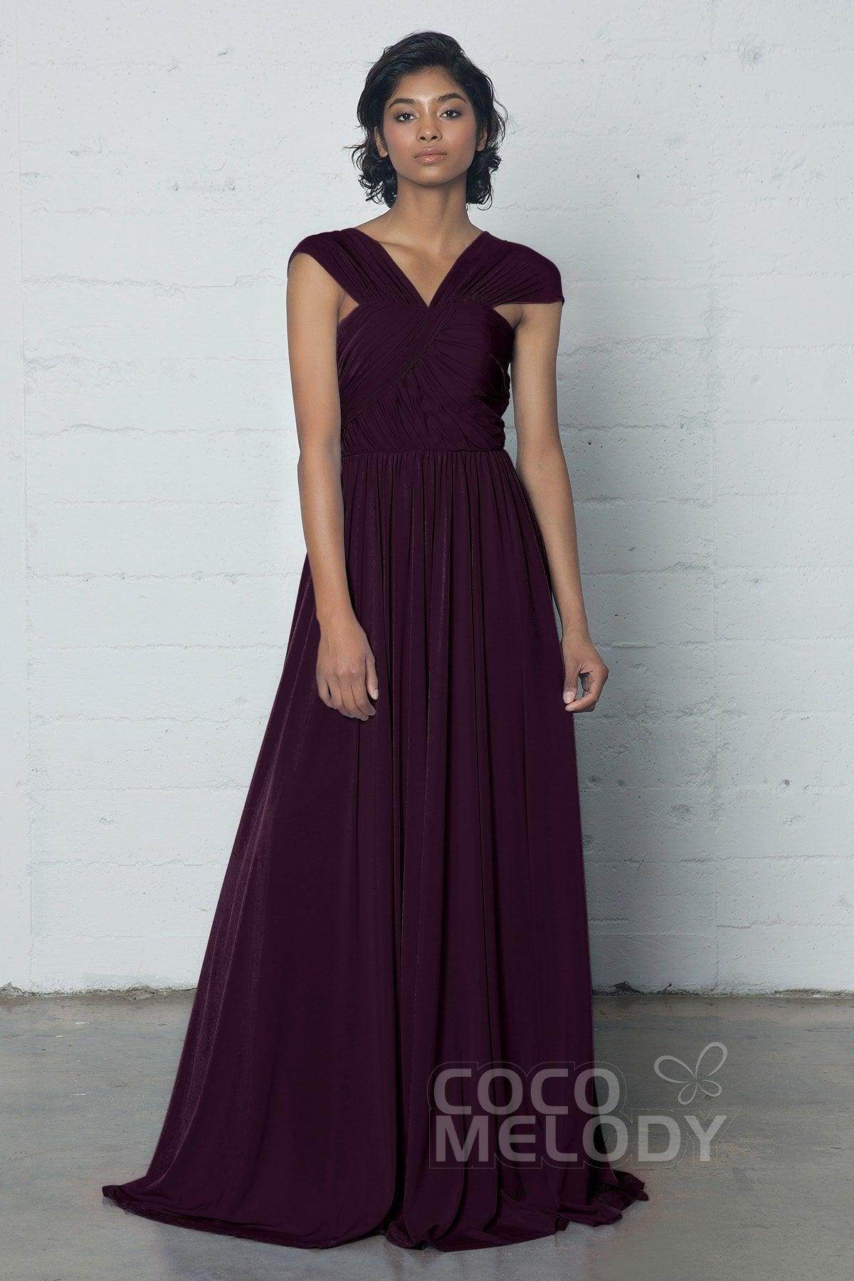 Sheath-Column Floor Length Knitted Fabric Dress COZF17017