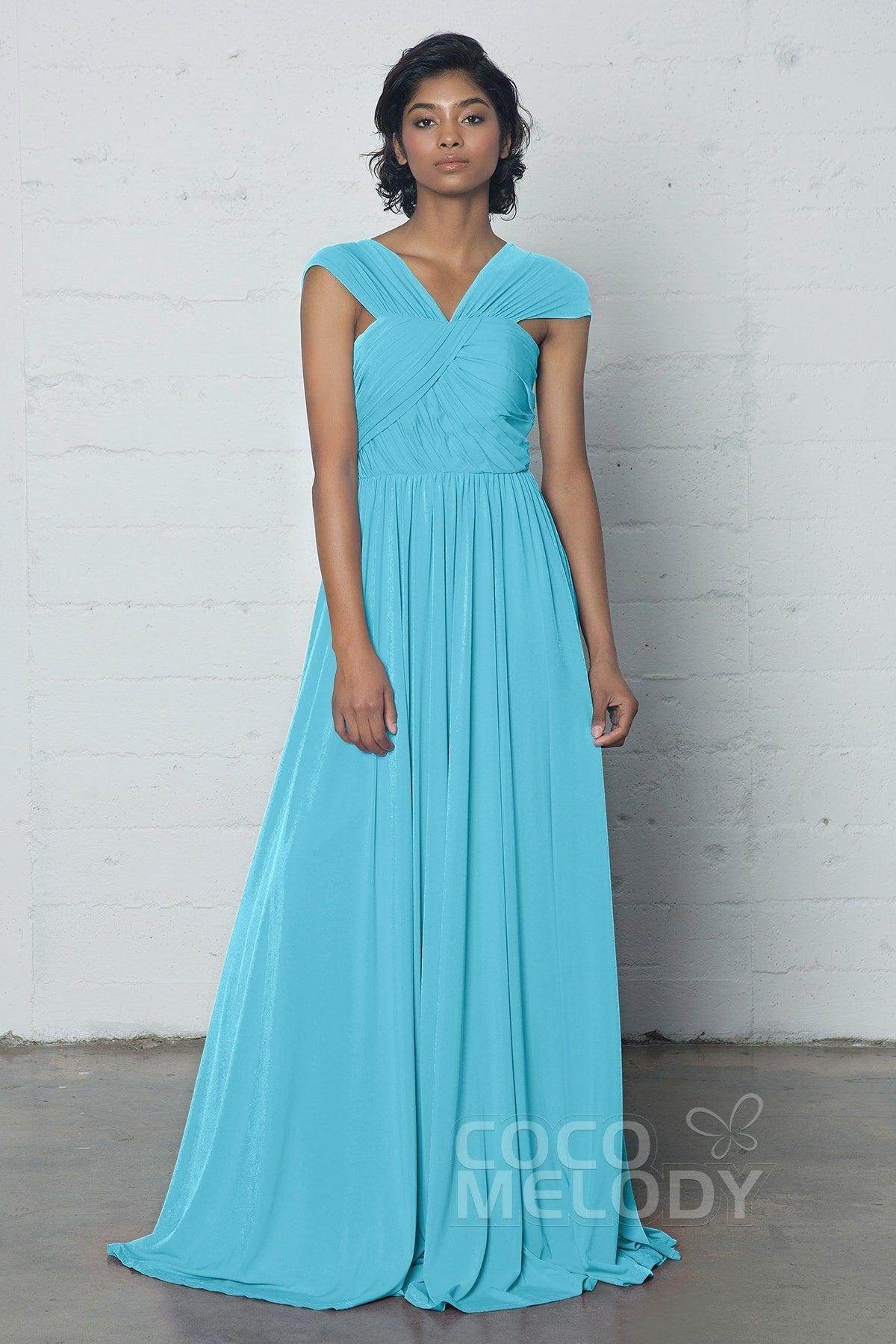 Sheath-Column Floor Length Knitted Fabric Dress COZF17017