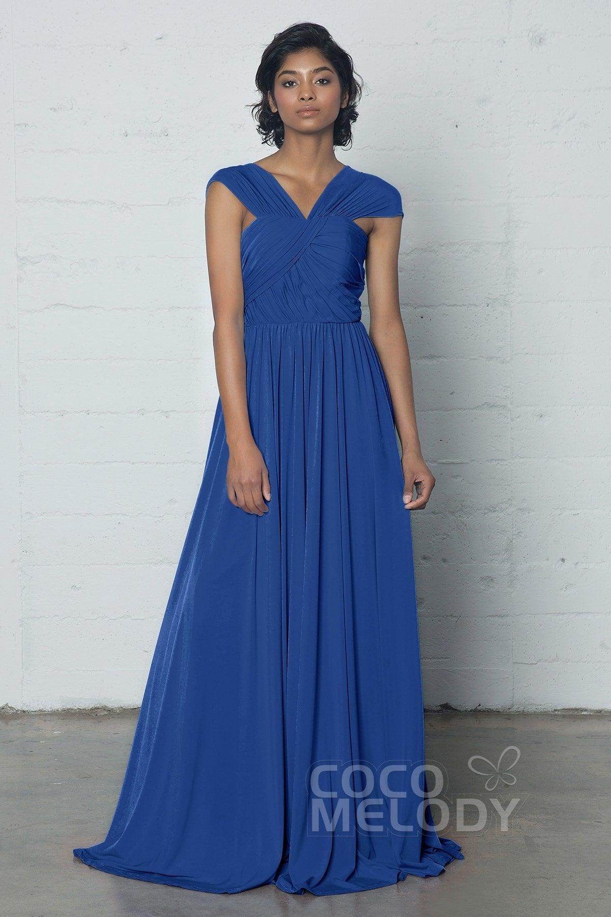 Sheath-Column Floor Length Knitted Fabric Dress COZF17017