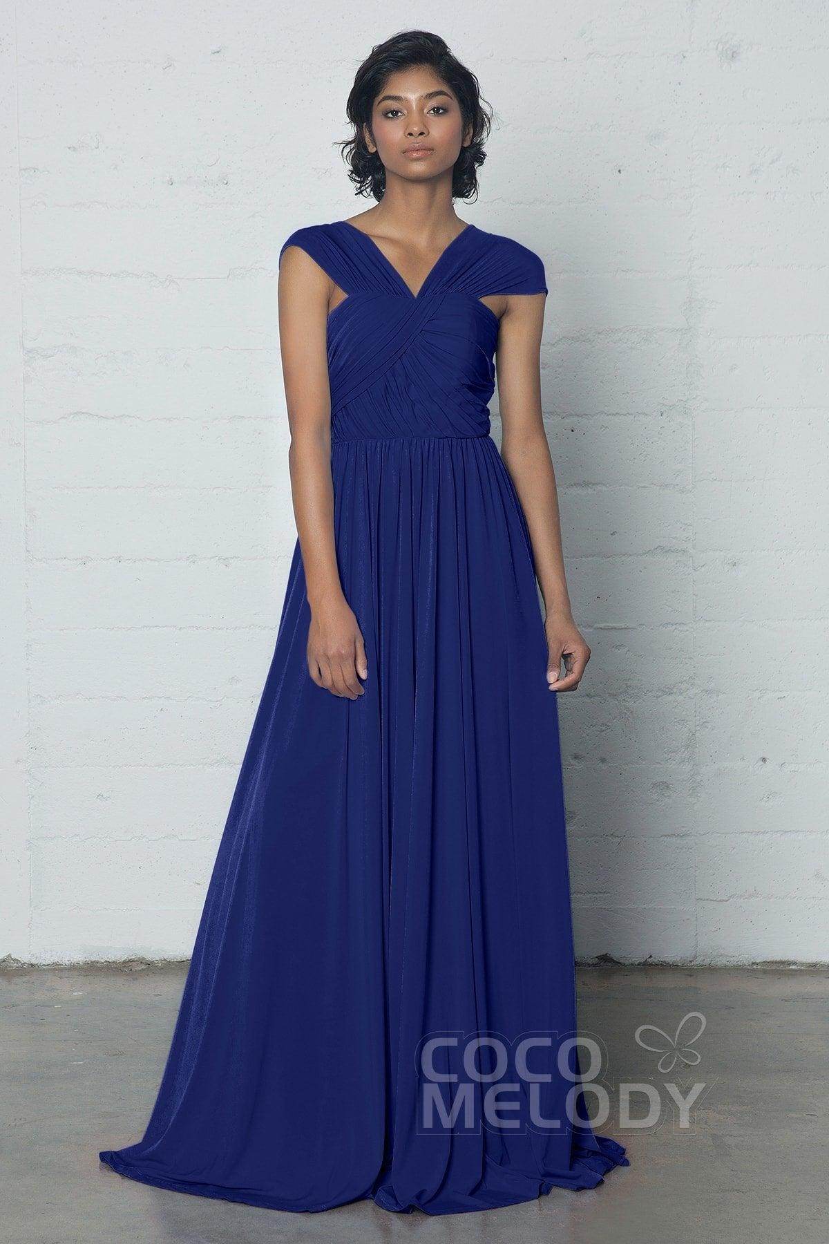 Sheath-Column Floor Length Knitted Fabric Dress COZF17017