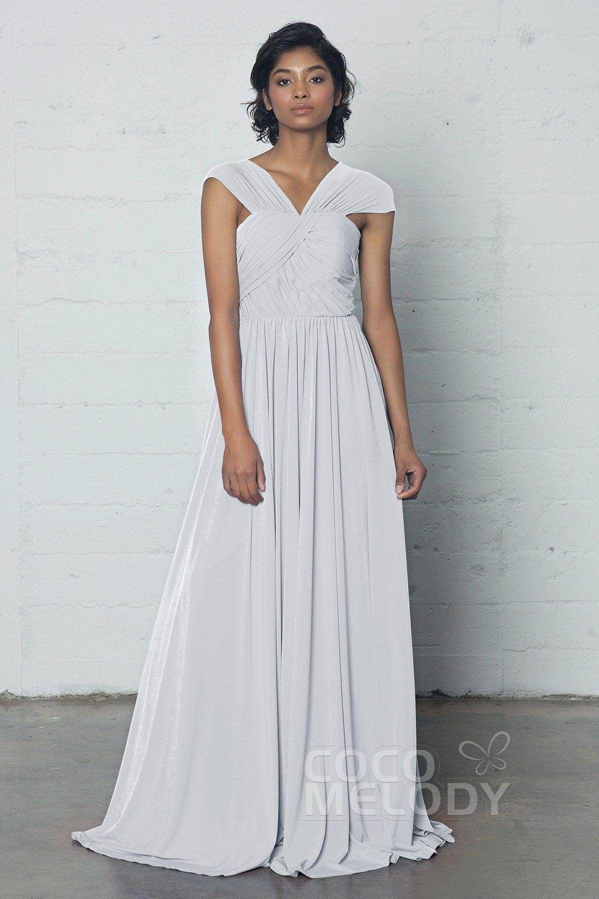 Sheath-Column Floor Length Knitted Fabric Dress COZF17017