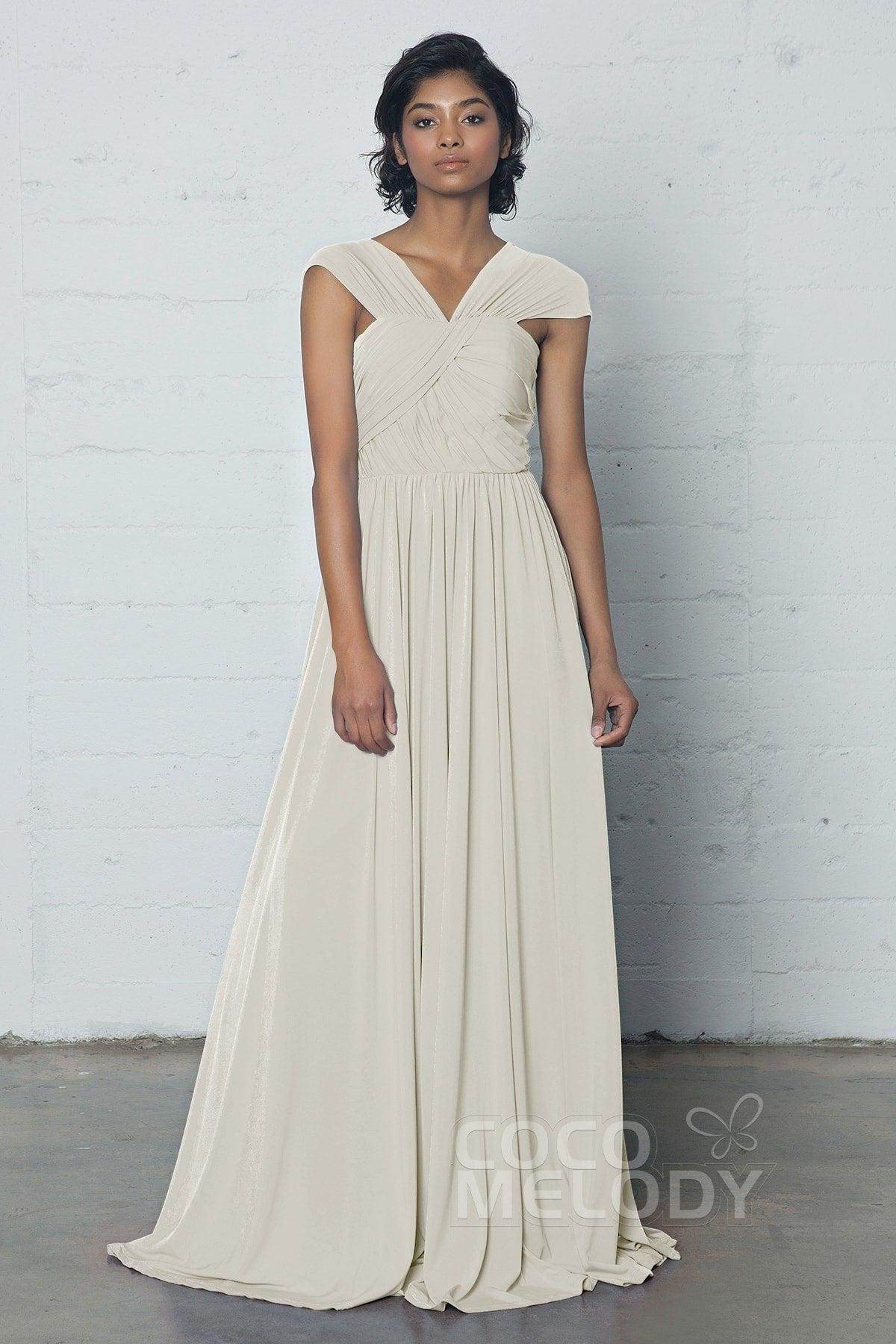Sheath-Column Floor Length Knitted Fabric Dress COZF17017