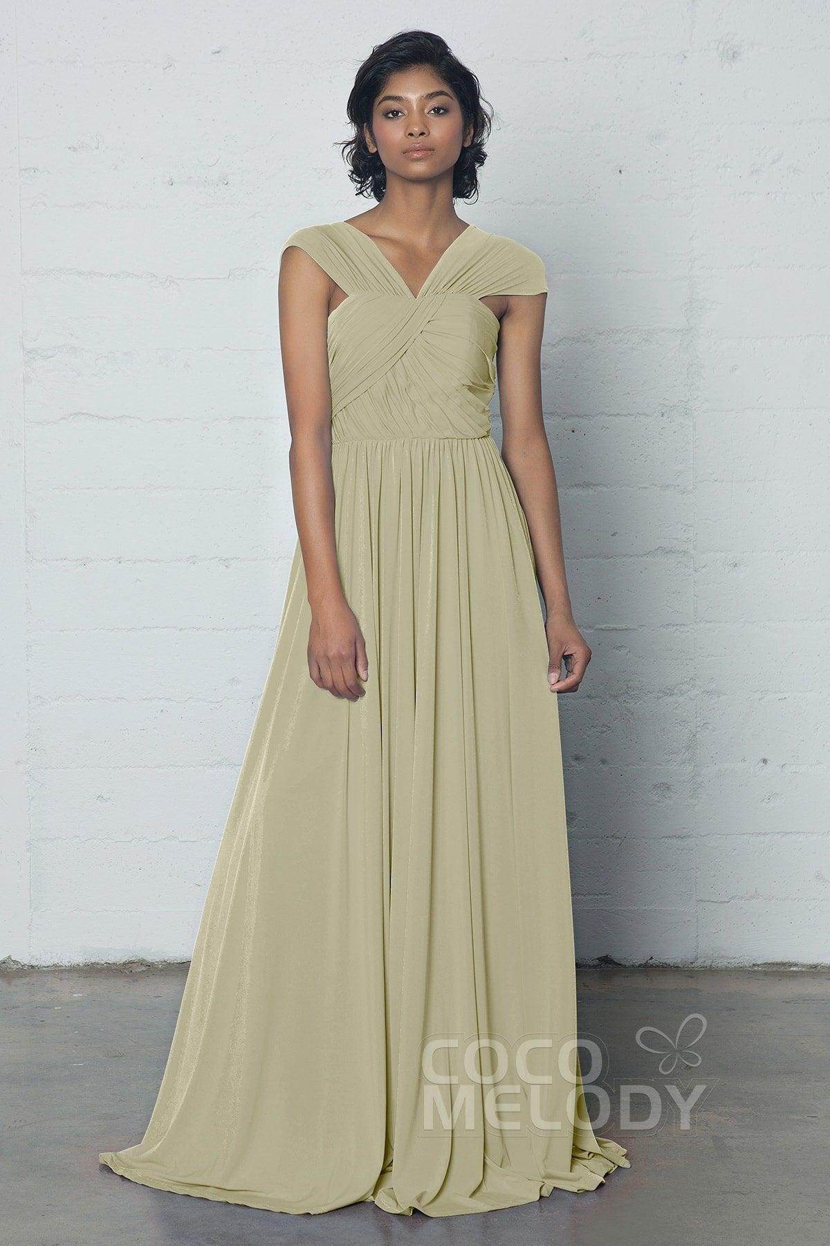 Sheath-Column Floor Length Knitted Fabric Dress COZF17017