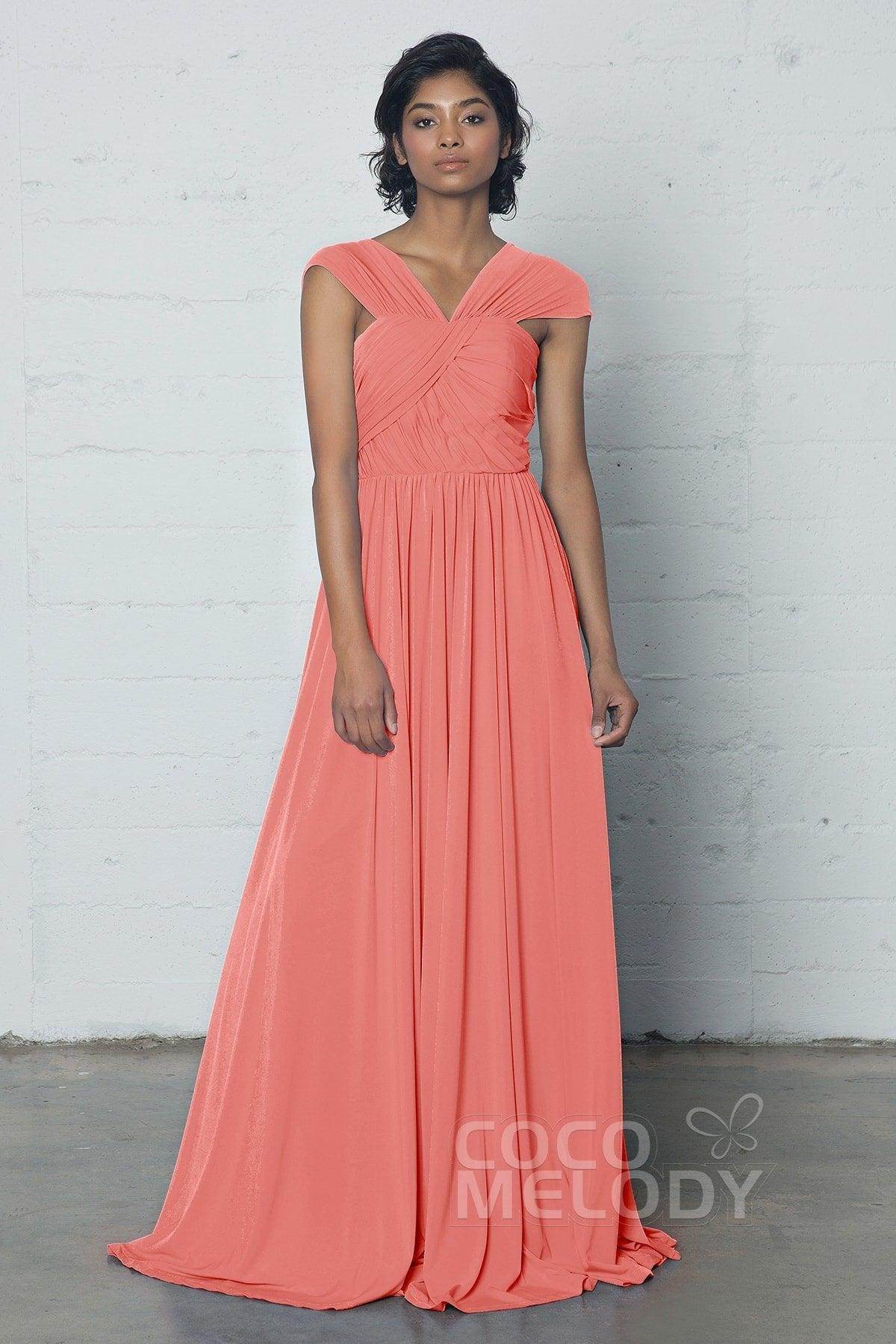 Sheath-Column Floor Length Knitted Fabric Dress COZF17017
