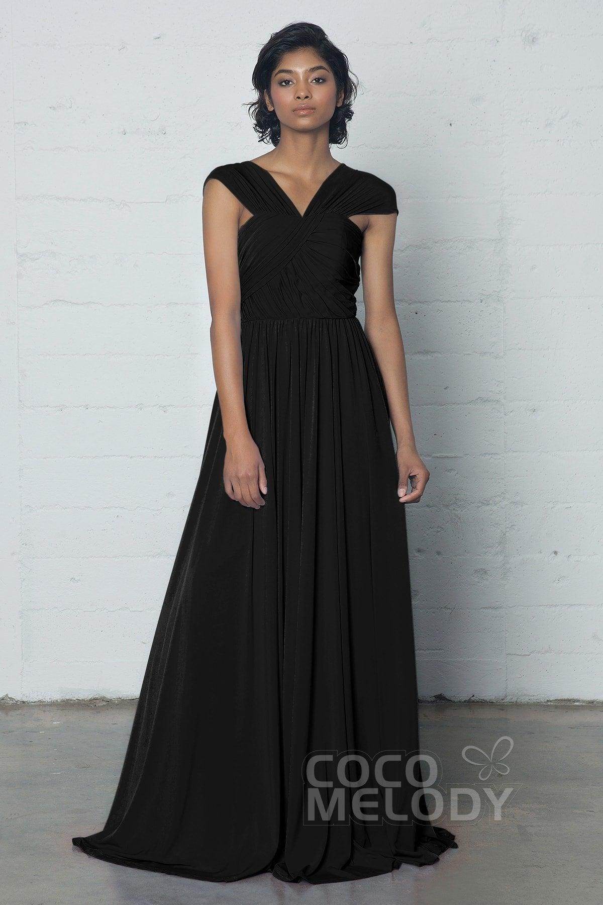 Sheath-Column Floor Length Knitted Fabric Dress COZF17017
