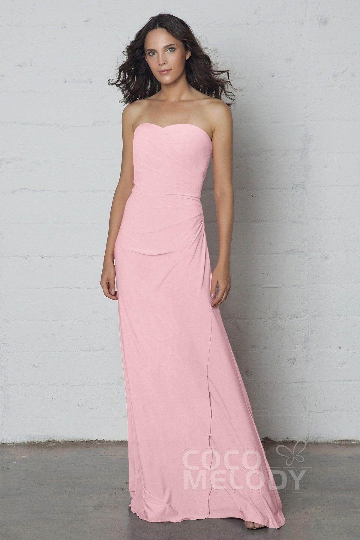 Sheath-Column Floor Length Knitted Fabric Dress COZF17018