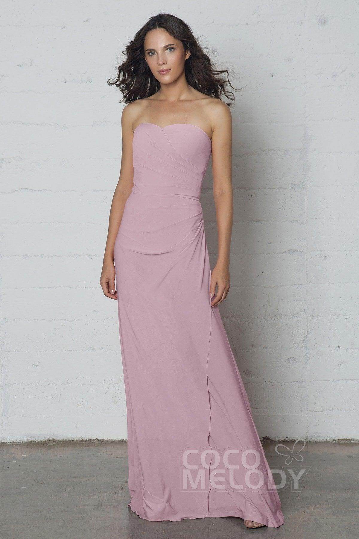 Sheath-Column Floor Length Knitted Fabric Dress COZF17018